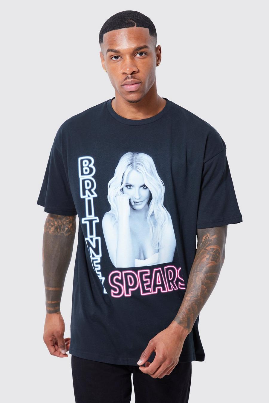 Black Oversized Britney Spears License T-shirt image number 1