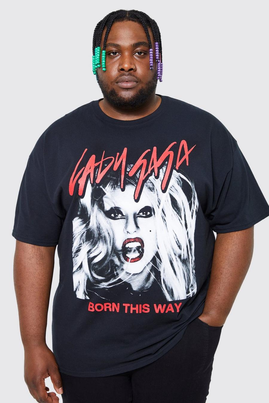 Black Plus Lady Gaga License T-shirt image number 1