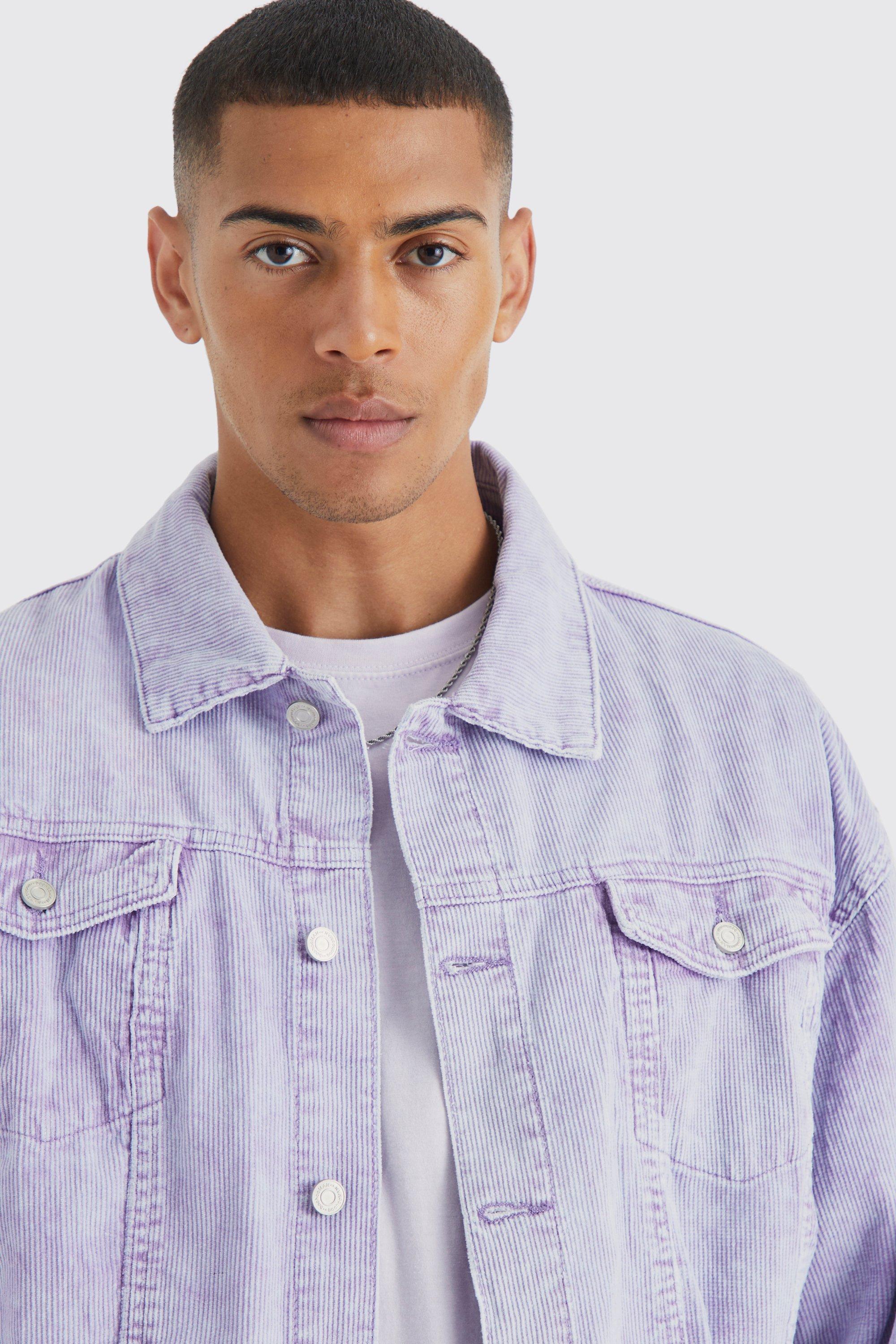 PURPLE Men's Snap-Front Denim Shirt Jacket