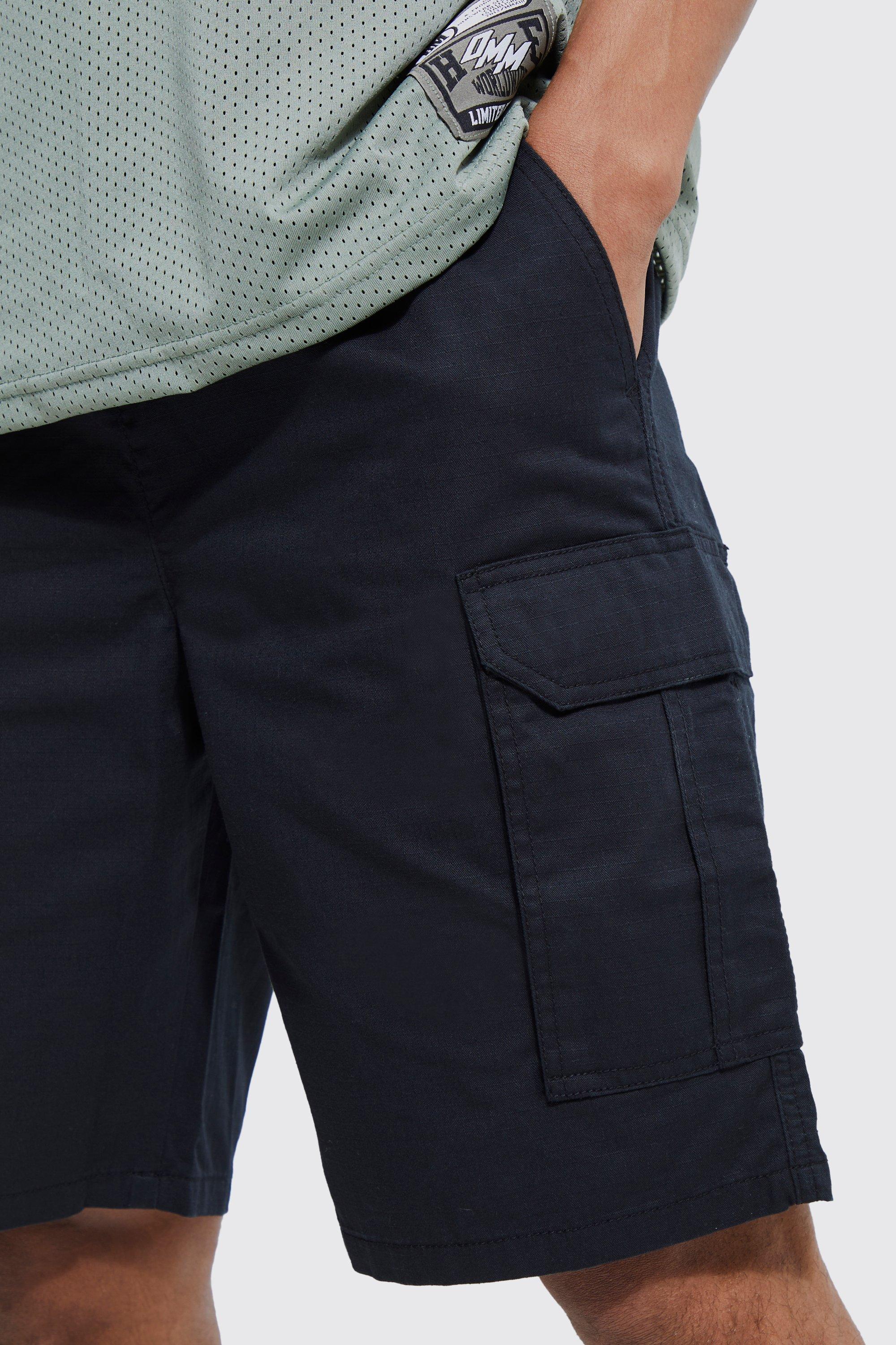 Cargo shorts boohoo clearance