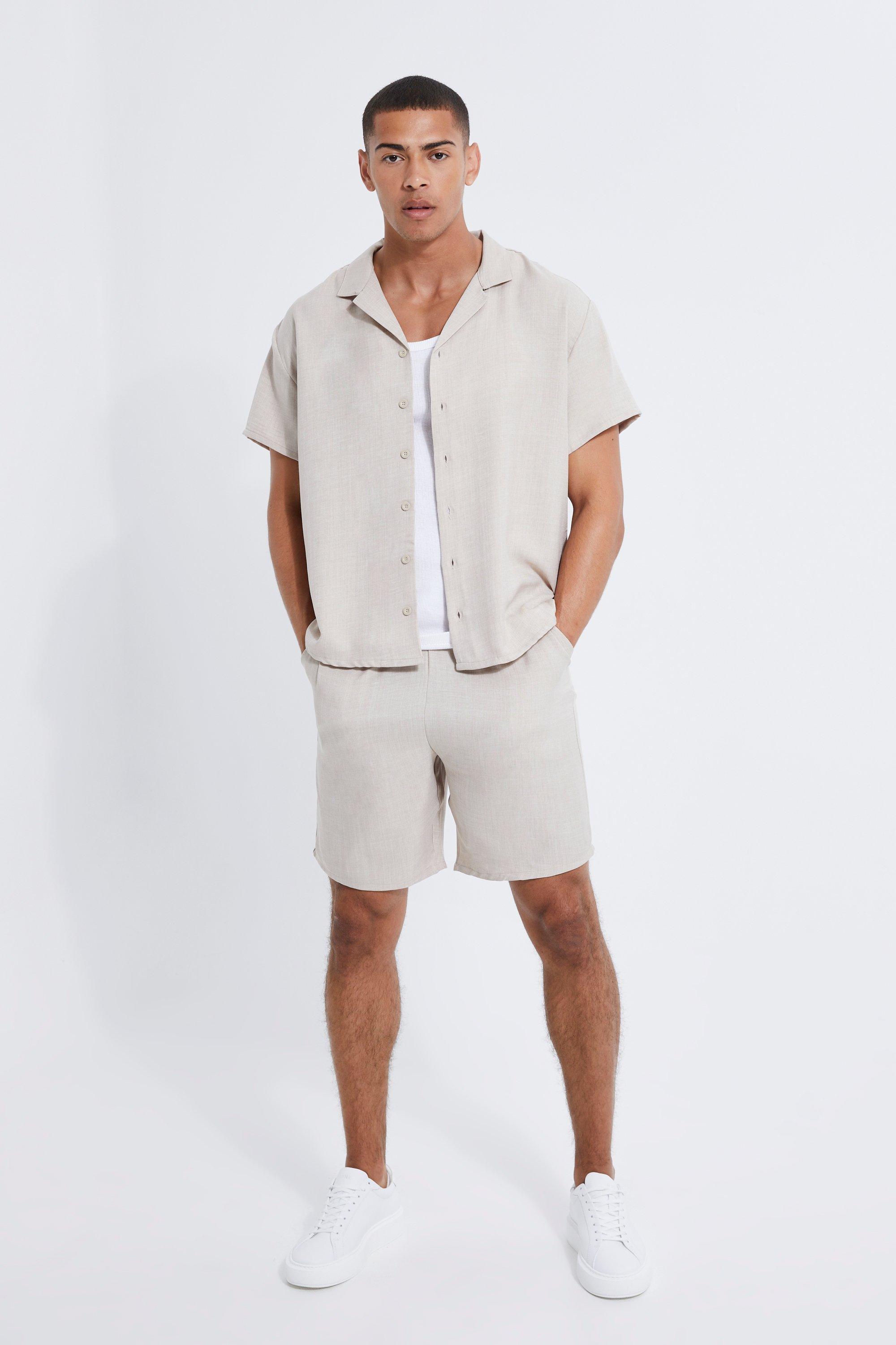 Ensemble ample avec chemise en lin et short