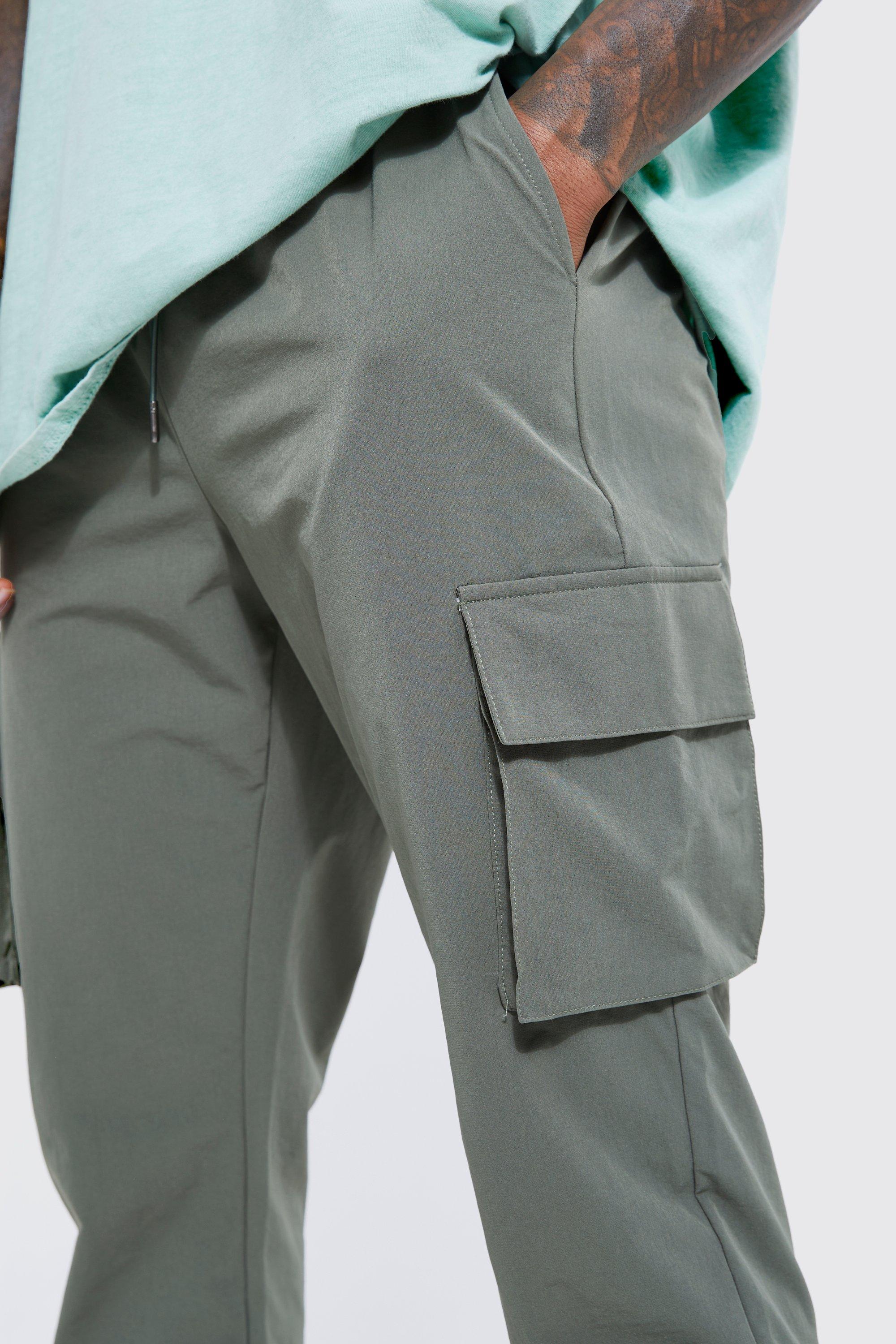 Green tight cargo on sale pants