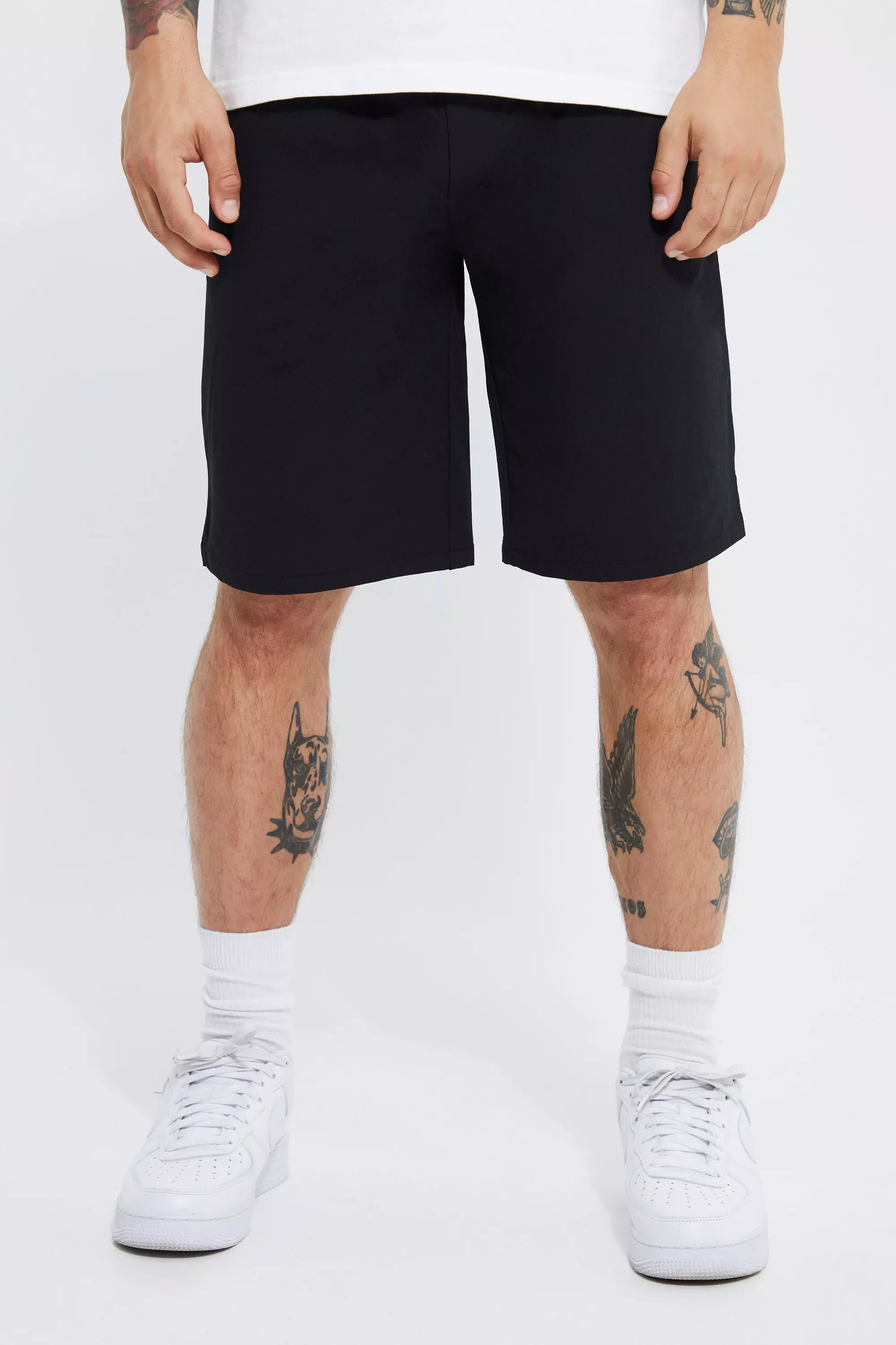 Black Elasticated Relaxed Stretch Short alternative image