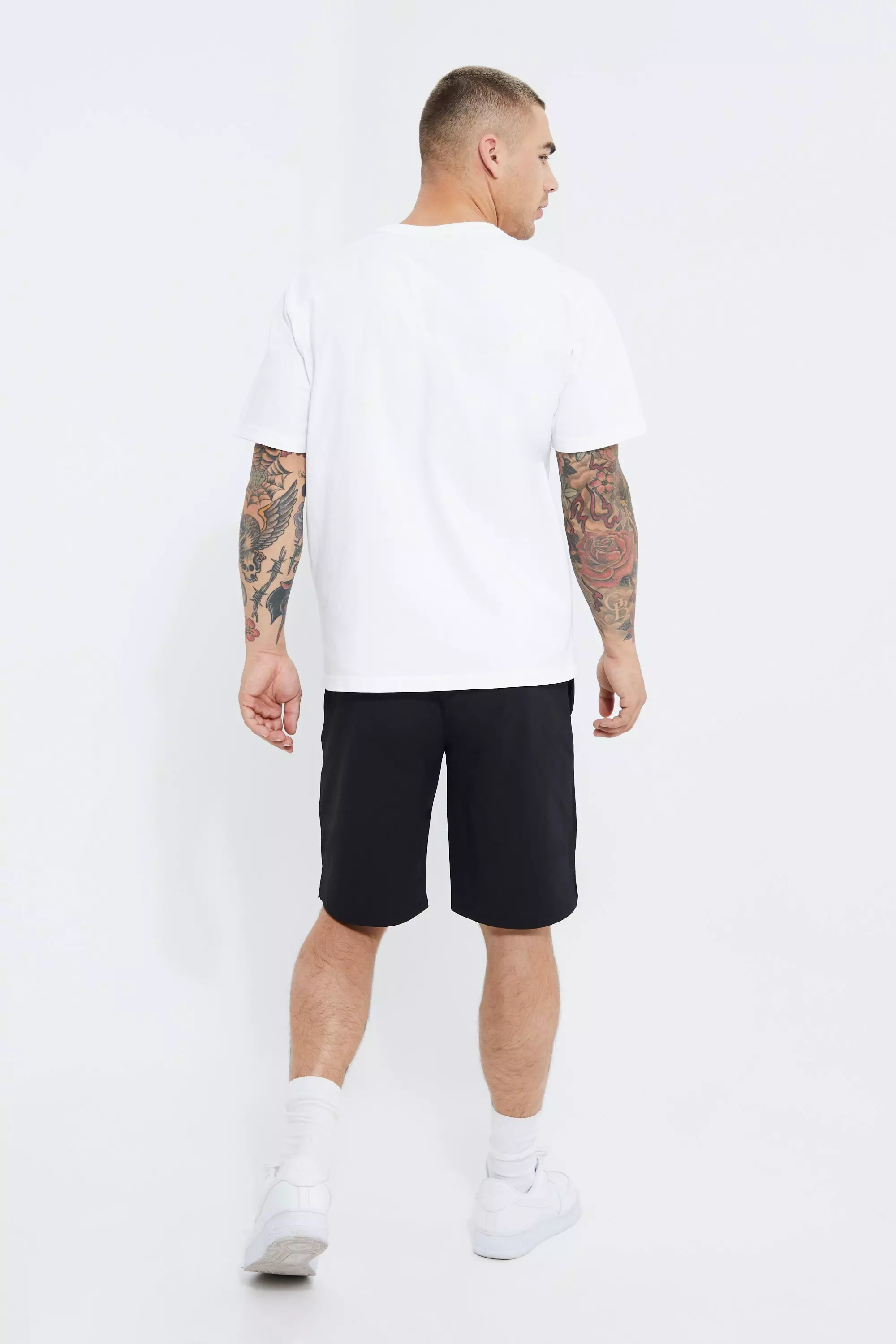 Black Elasticated Relaxed Stretch Short alternative image