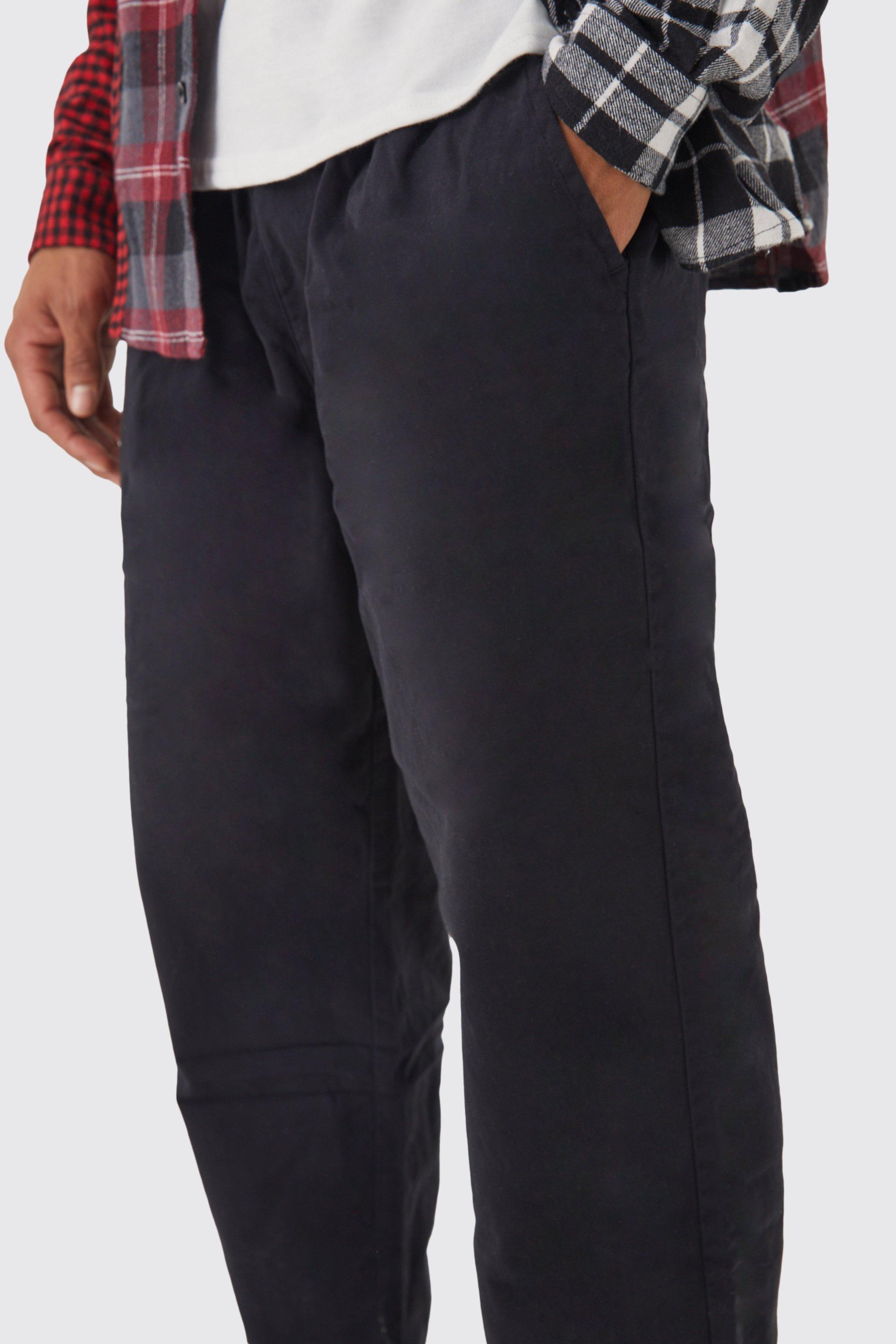 Elasticated Waist Skate Chino Pants | boohoo USA