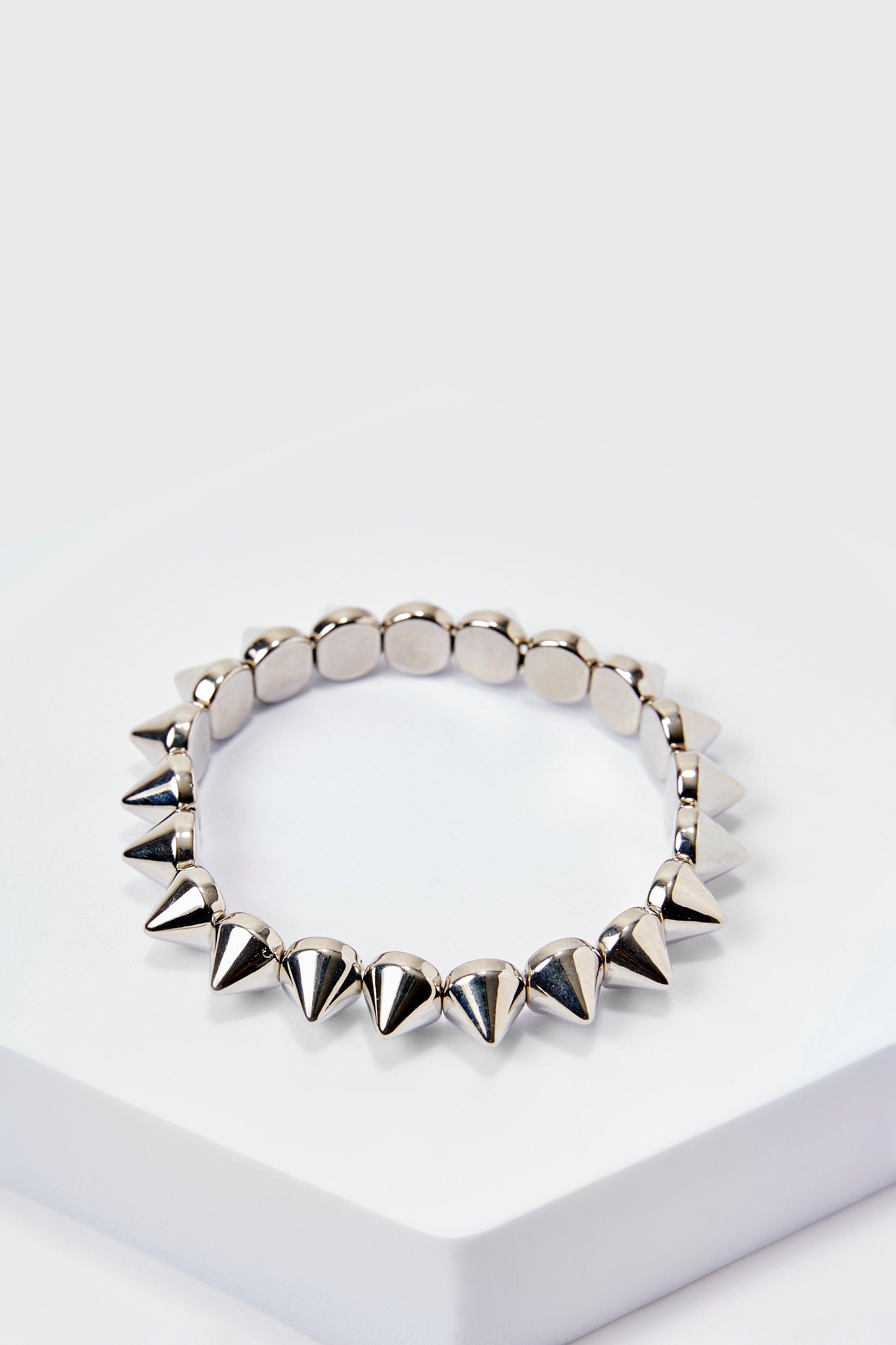 Silver on sale spike bracelet