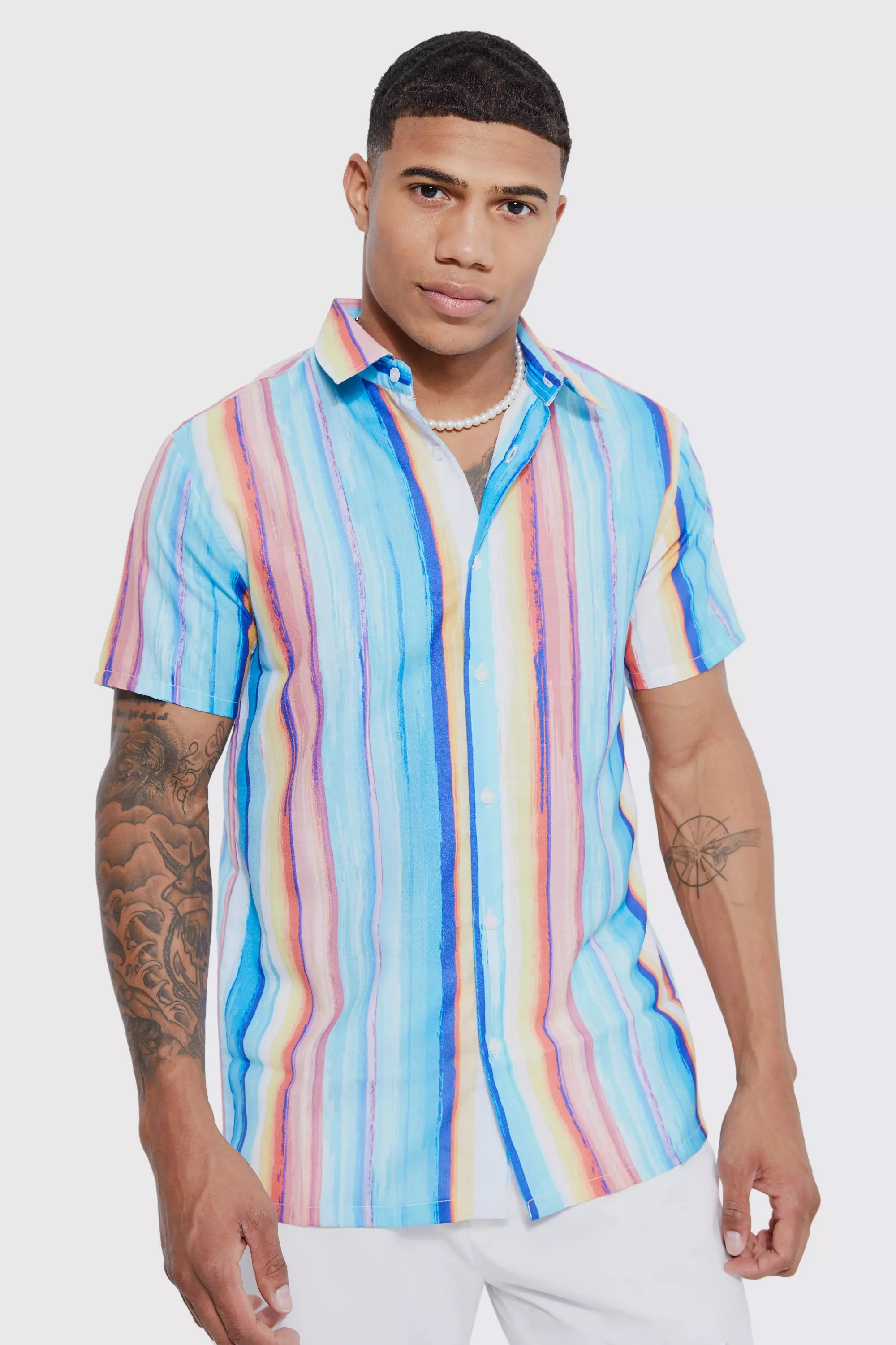 pastel striped shirt mens