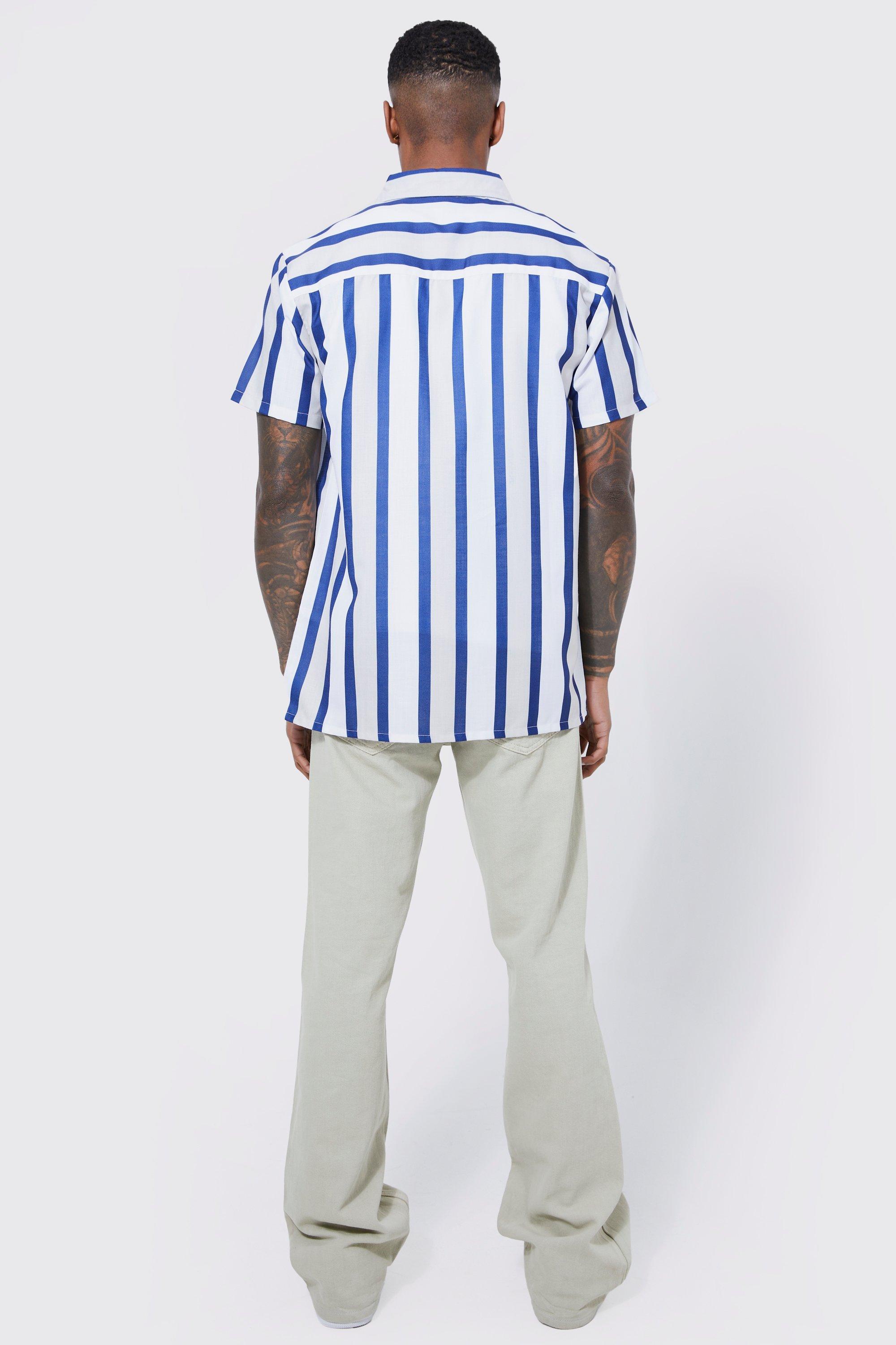 Short Sleeve Jersey with White Stripes