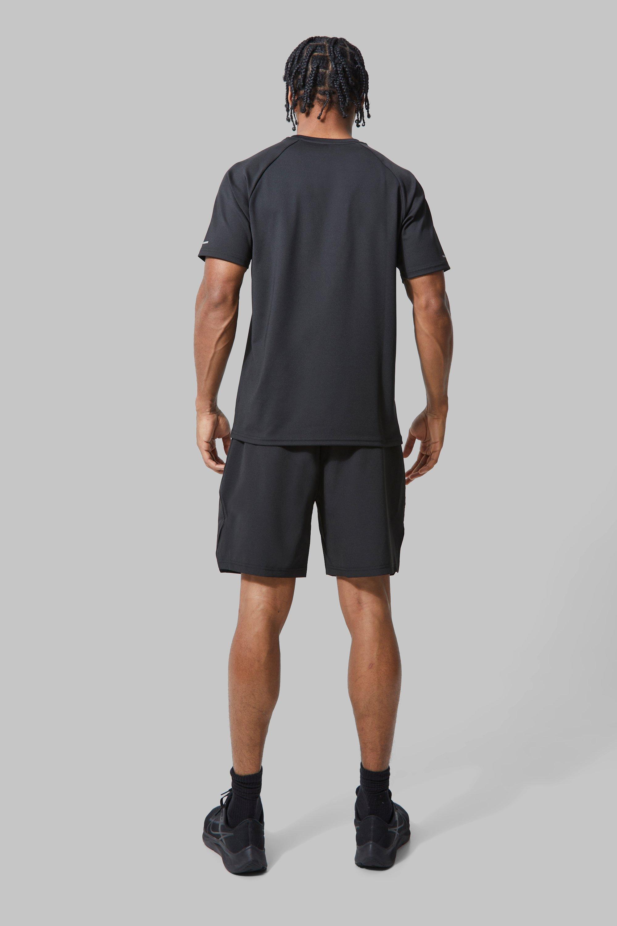 Men's Black 2 Split Shorts