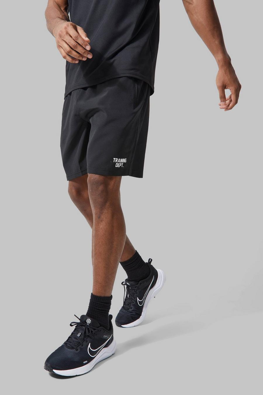 Black Man Active Performance Training Dept Shorts image number 1