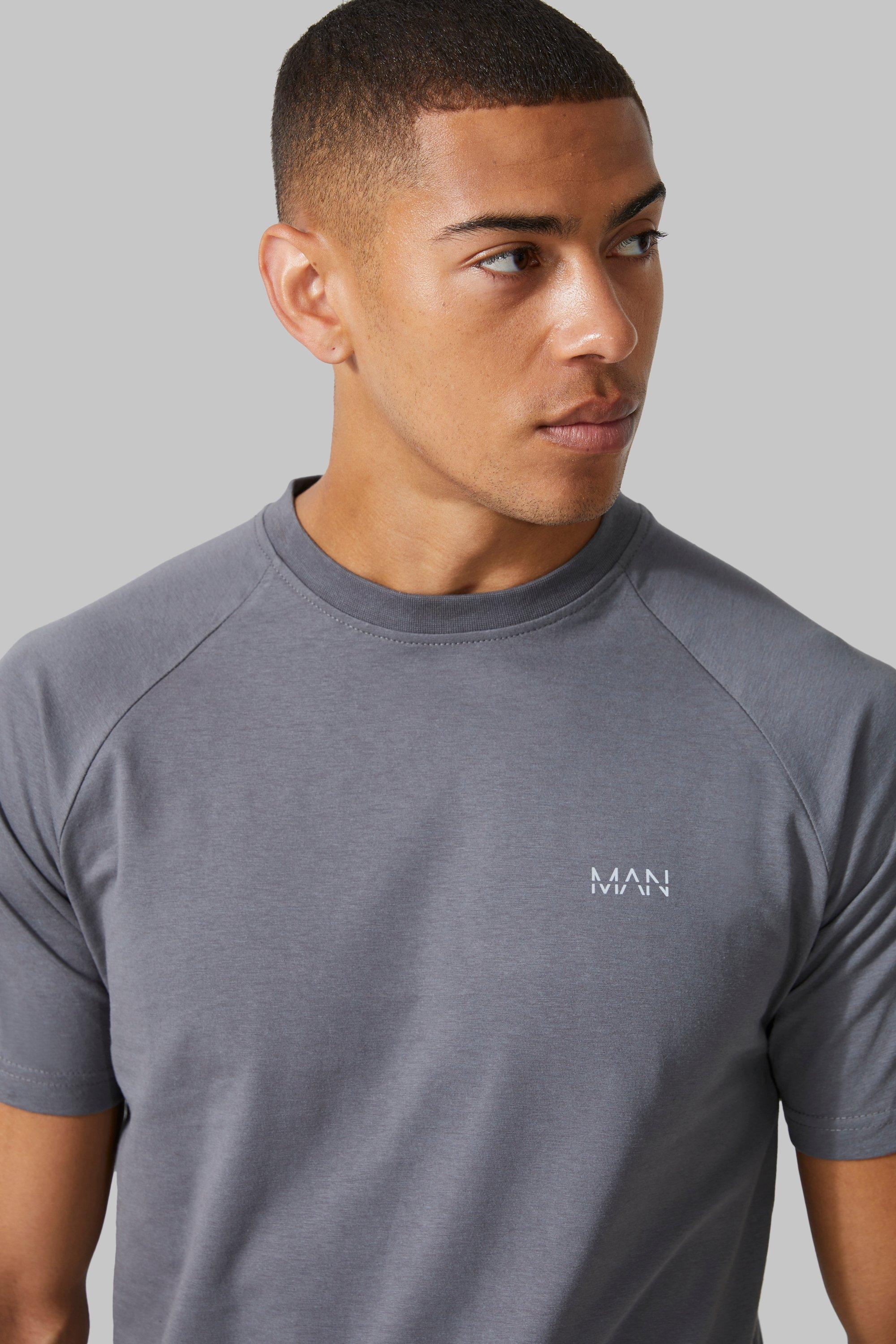 boohooMAN Men's Active Gym Raglan T-Shirt