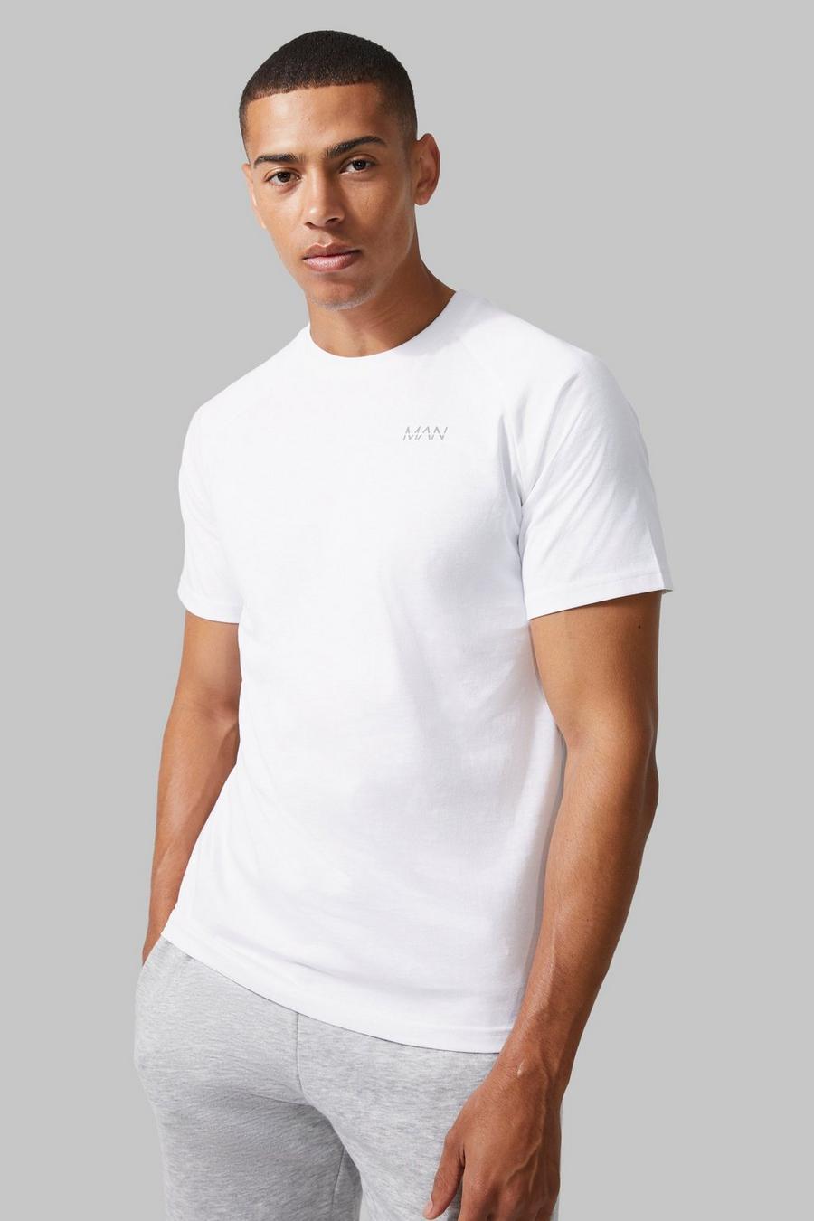 White Man Active Gym Basic T-shirt