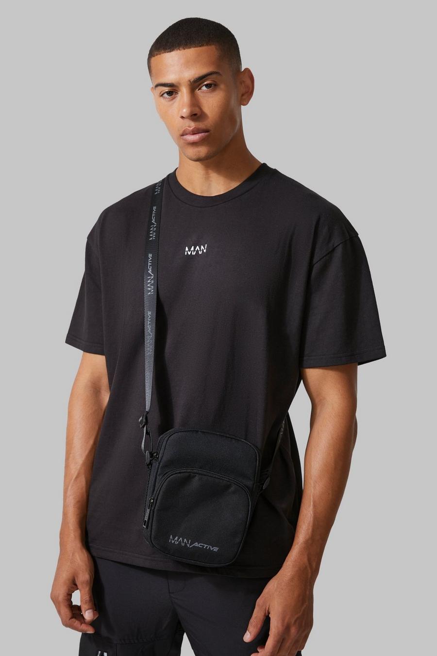 T-shirt de sport oversize basique - MAN Active, Black image number 1