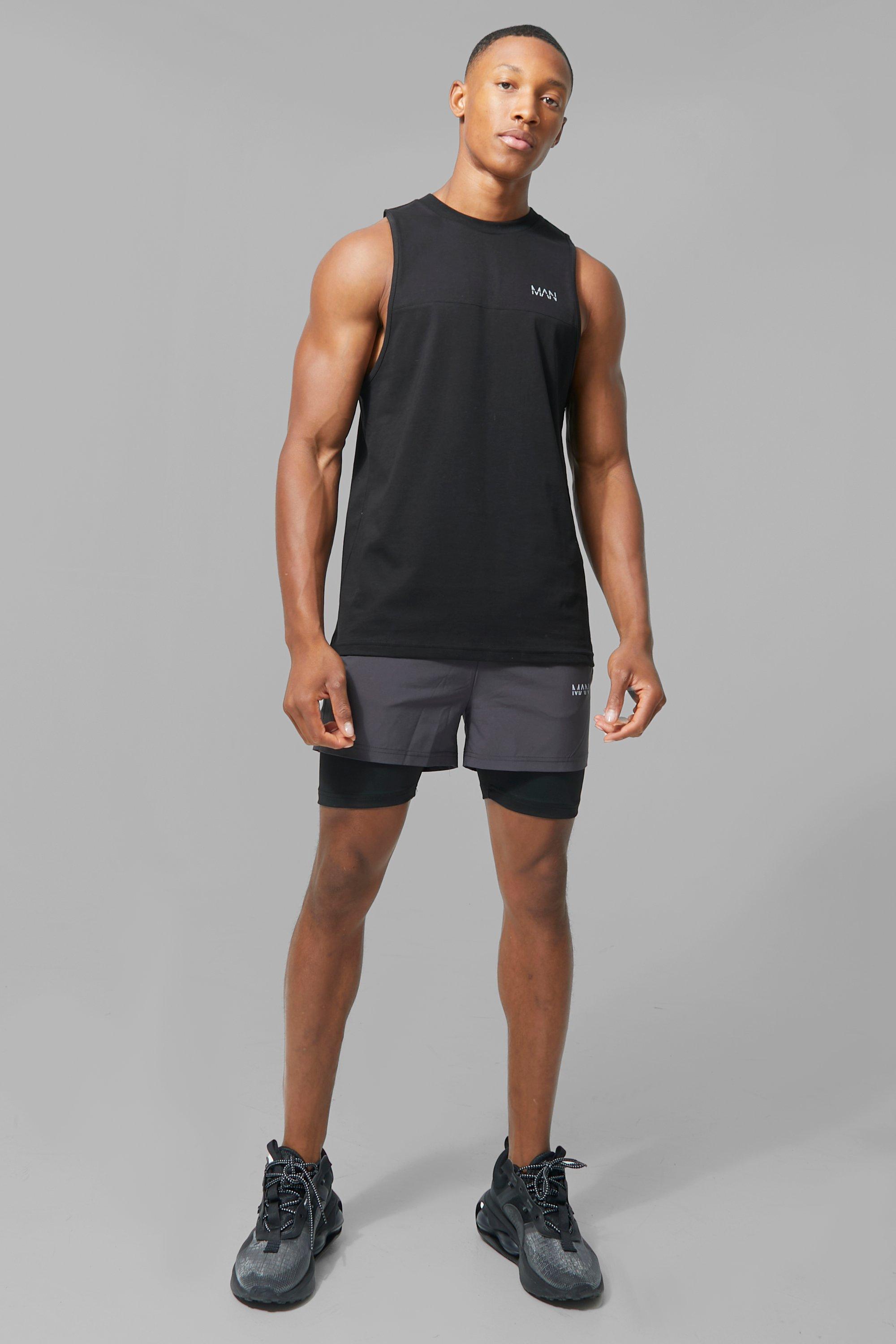 Man Active X Andrei Gym Racer Tank