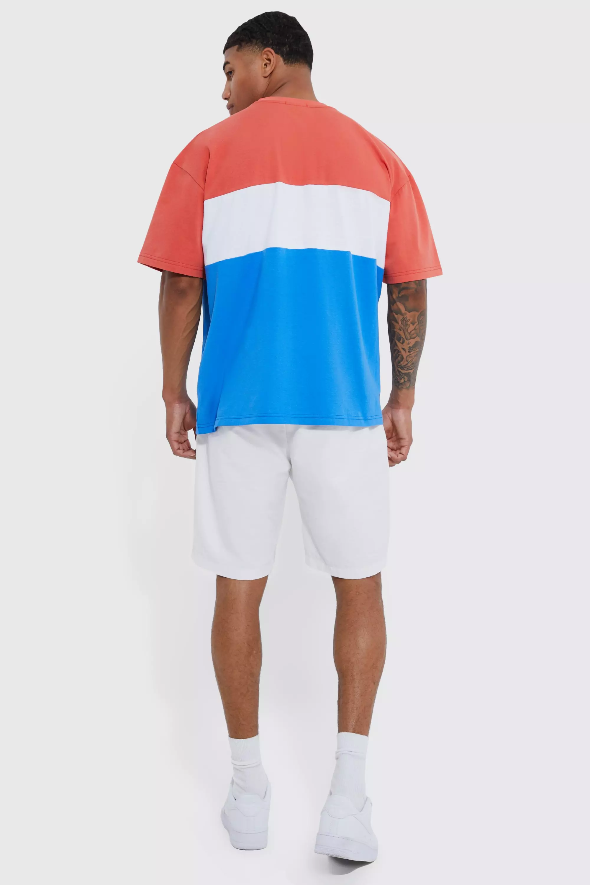 Red Oversized Official Colour Block T-shirt alternative image