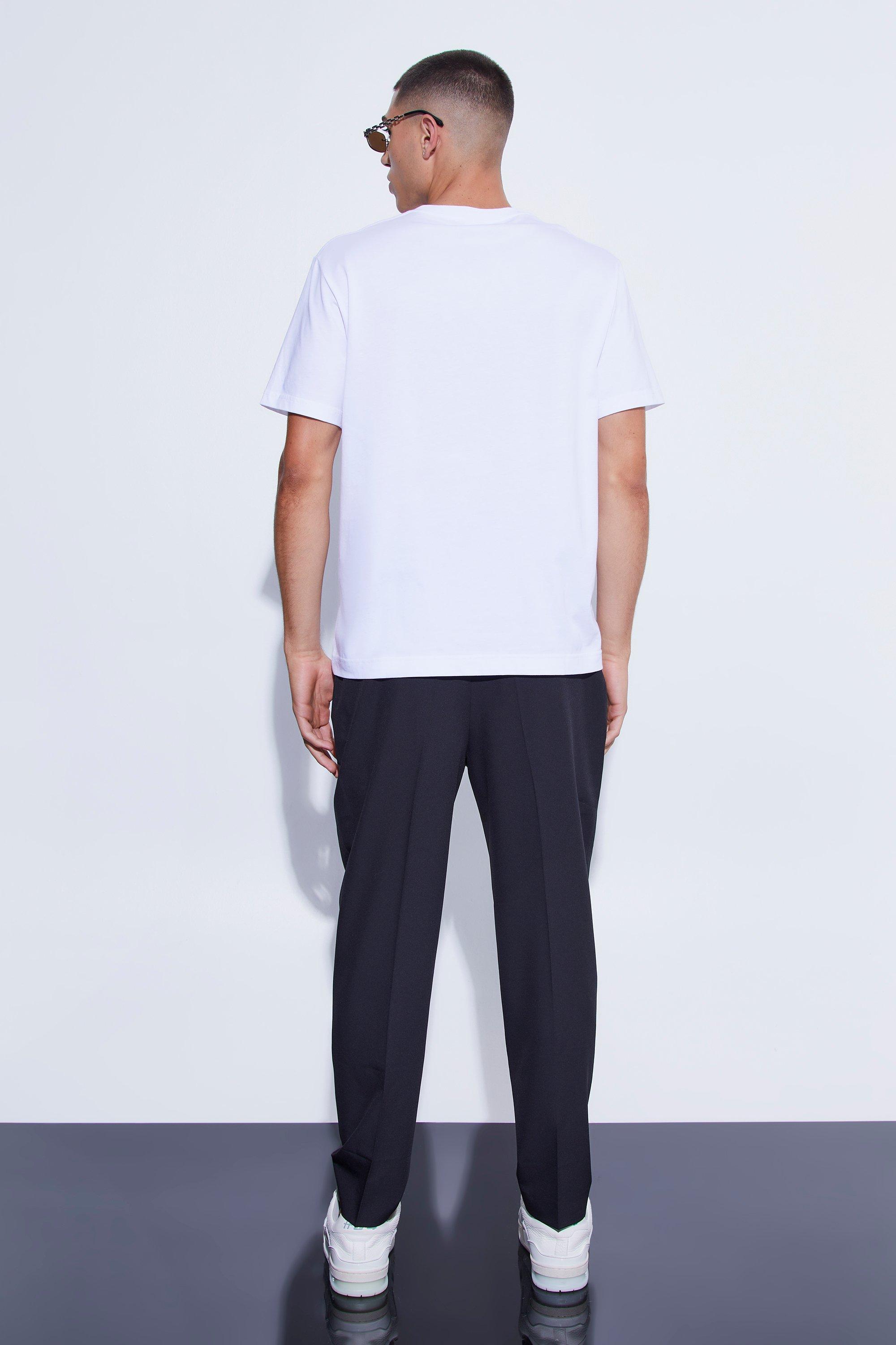 Stretch tapered sale trousers