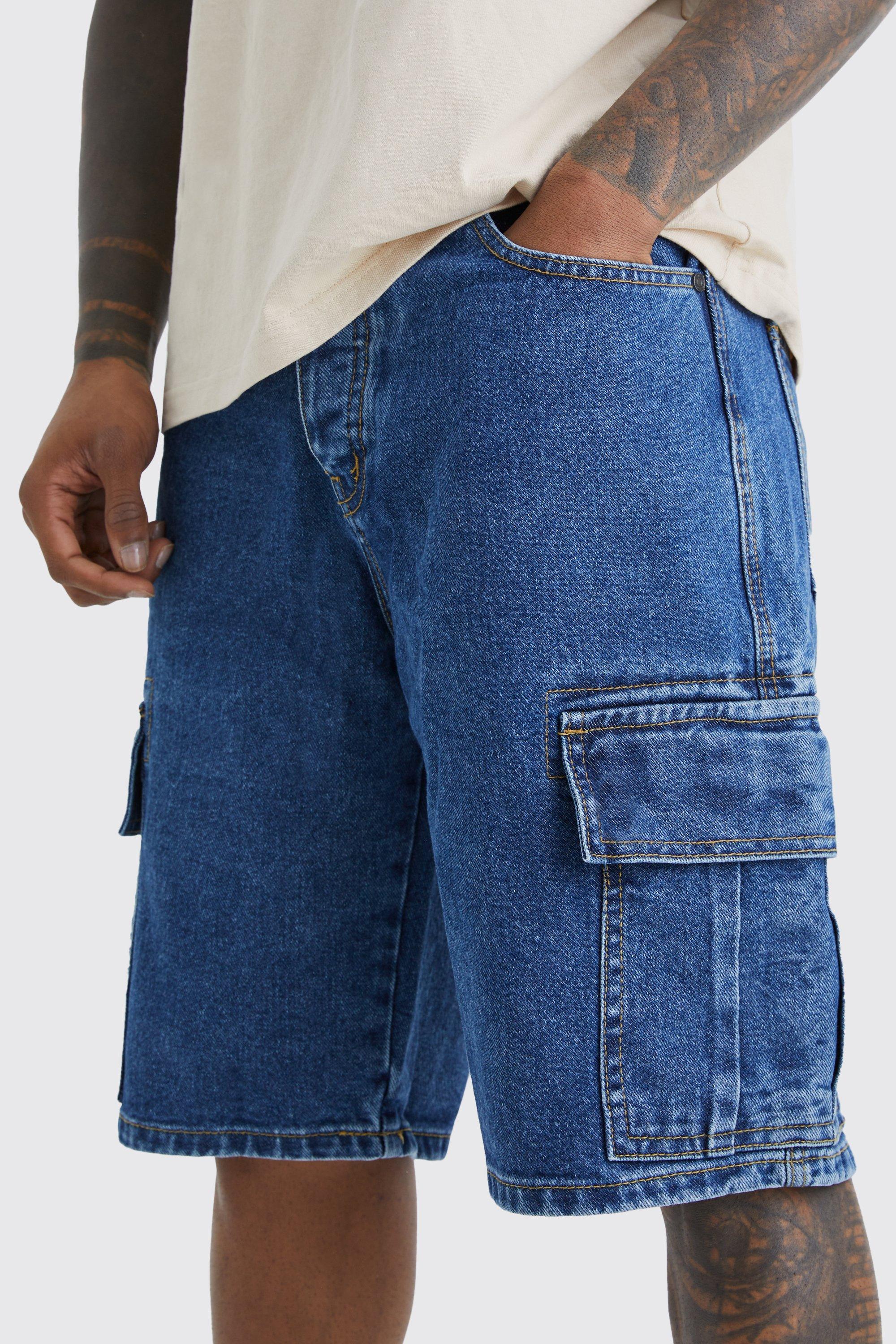 Short cargo jeans homme sale