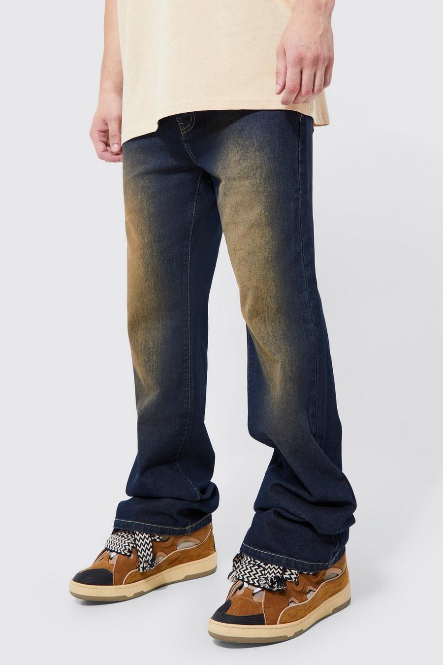 Brown Tall Relaxed Flare Ombre Tint Jean