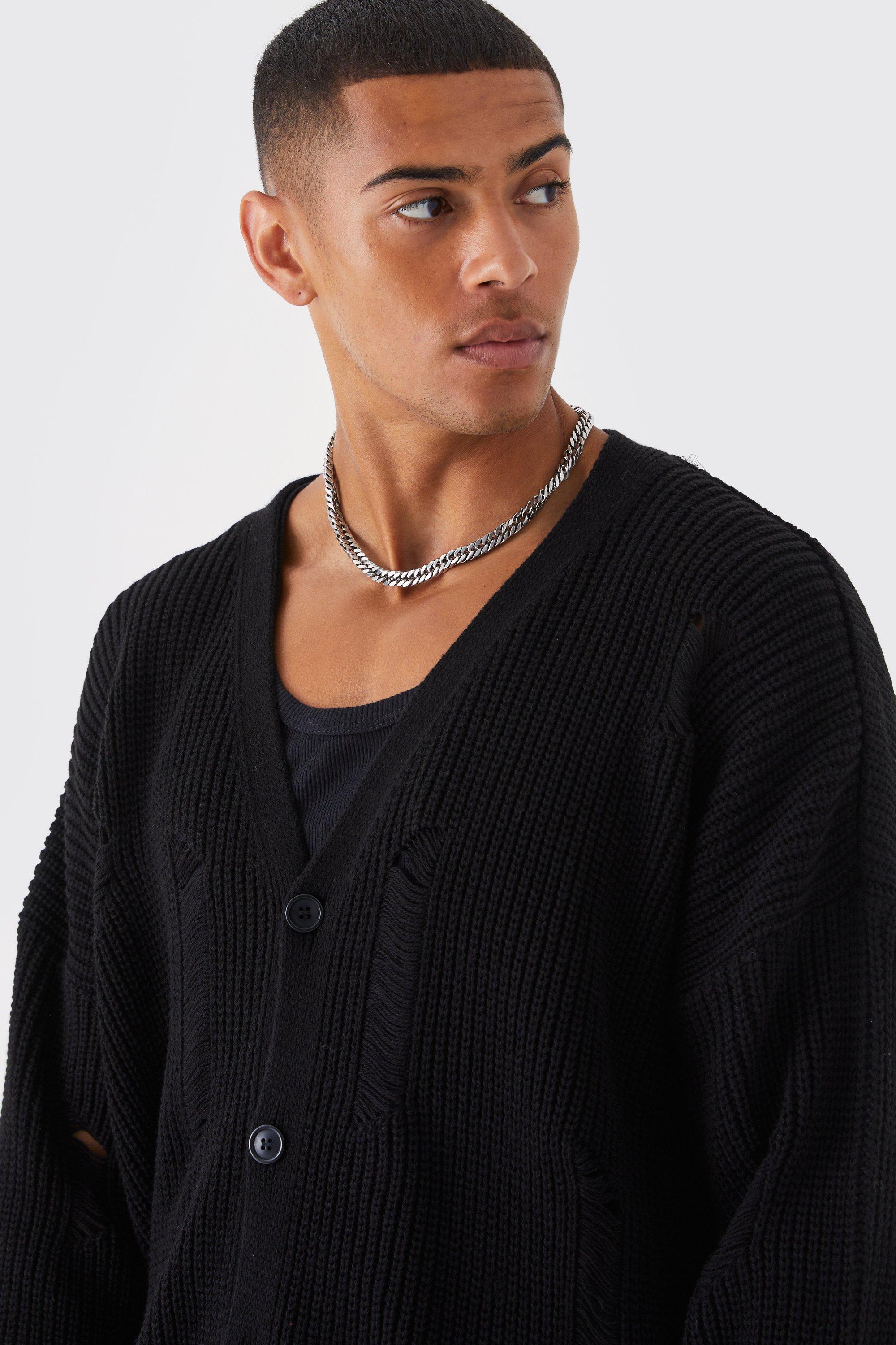 Black 2025 boxy cardigan