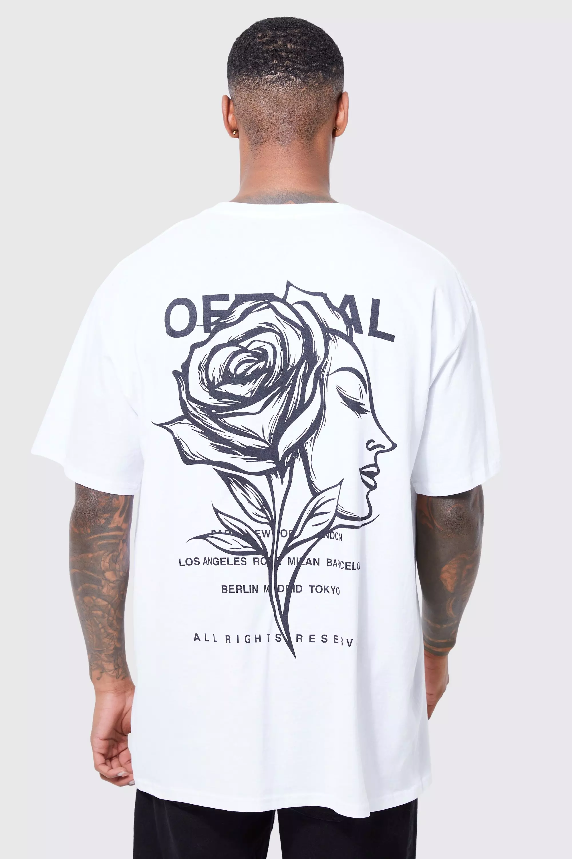 Off white rose outlet t shirt