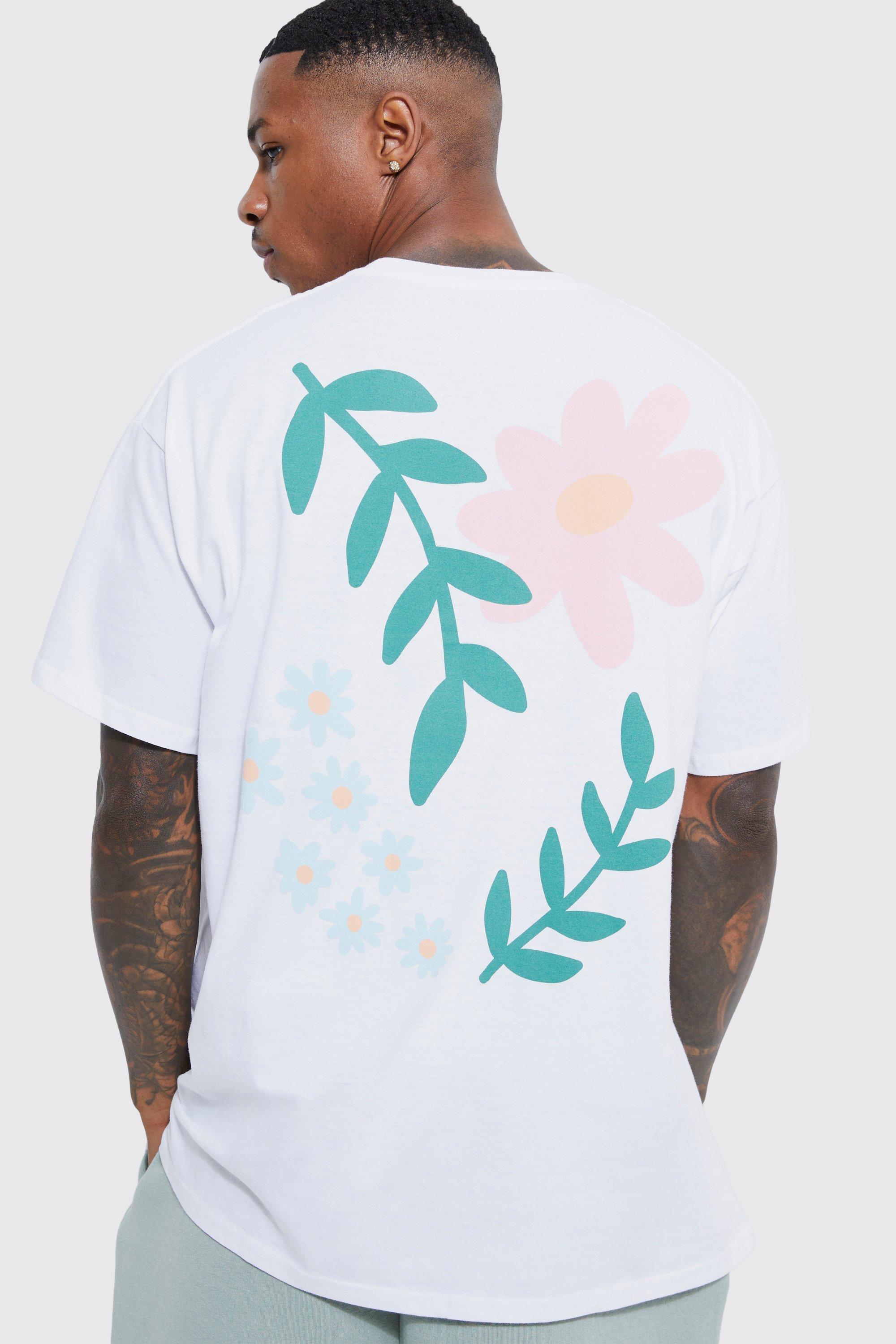 Tee shirt fleuri discount homme