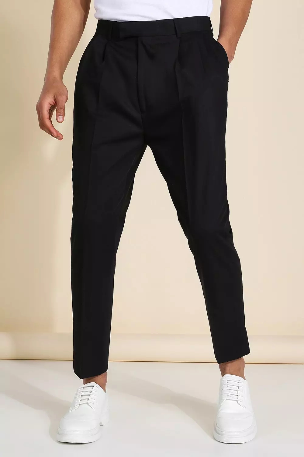 Mens tapered cropped on sale pants