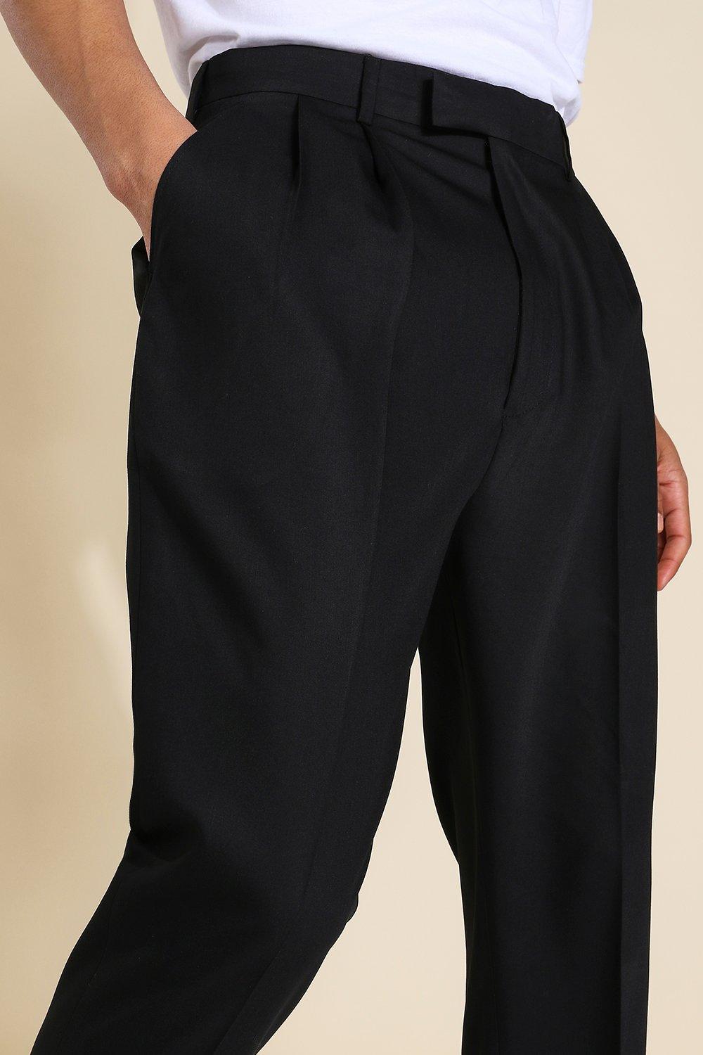 Tapered hot sale black slacks