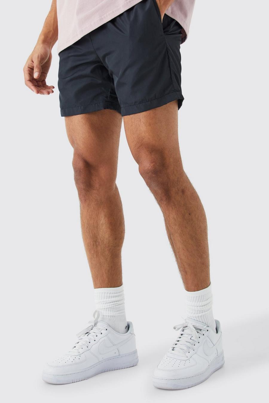 Black Elasticated Waist Toggle Shorts