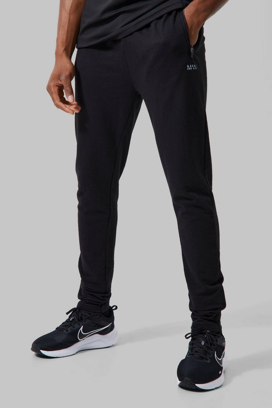 Black Man Active Gym Muscle Fit Joggers