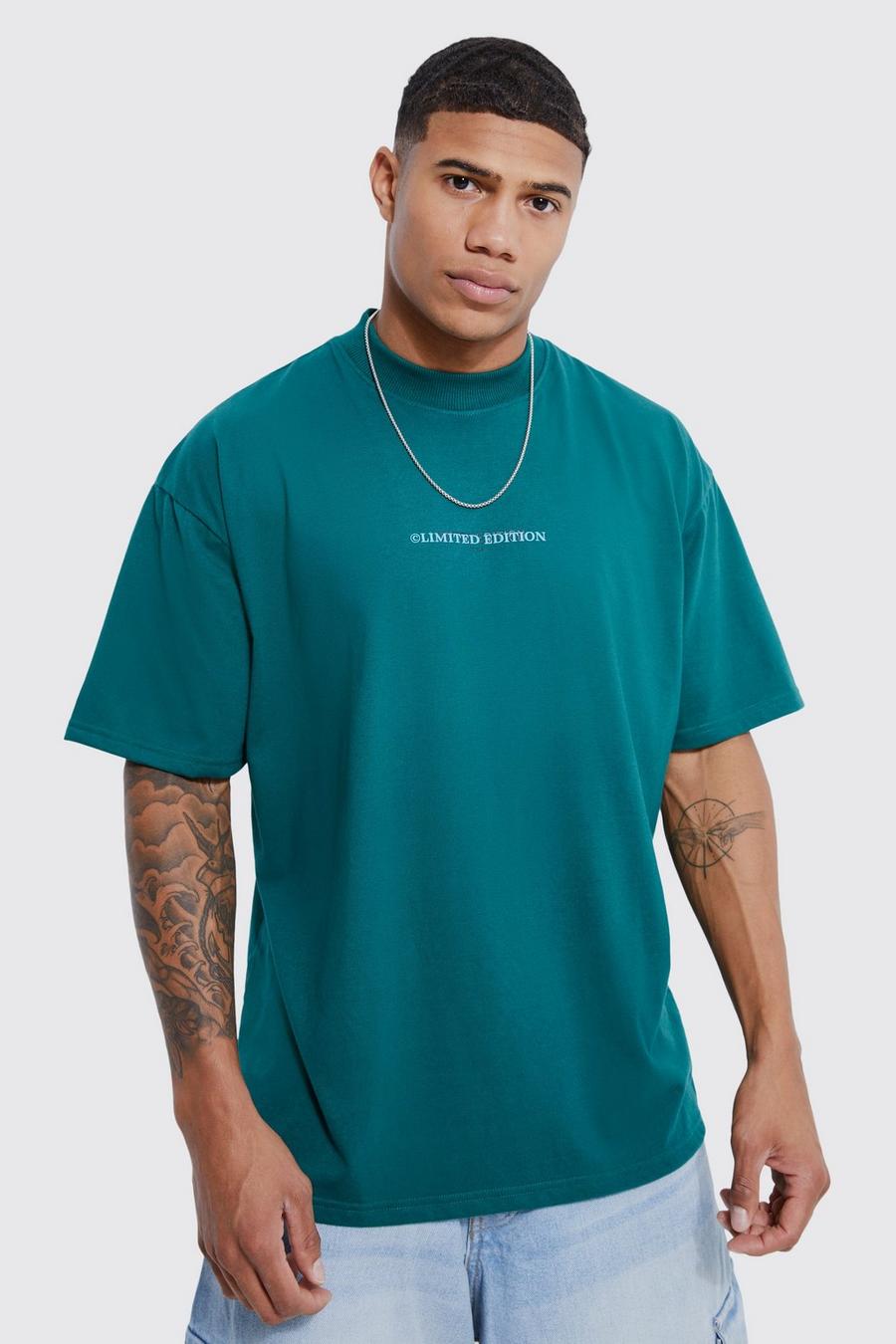 T-shirt oversize pesante Limited Edition, Forest verde