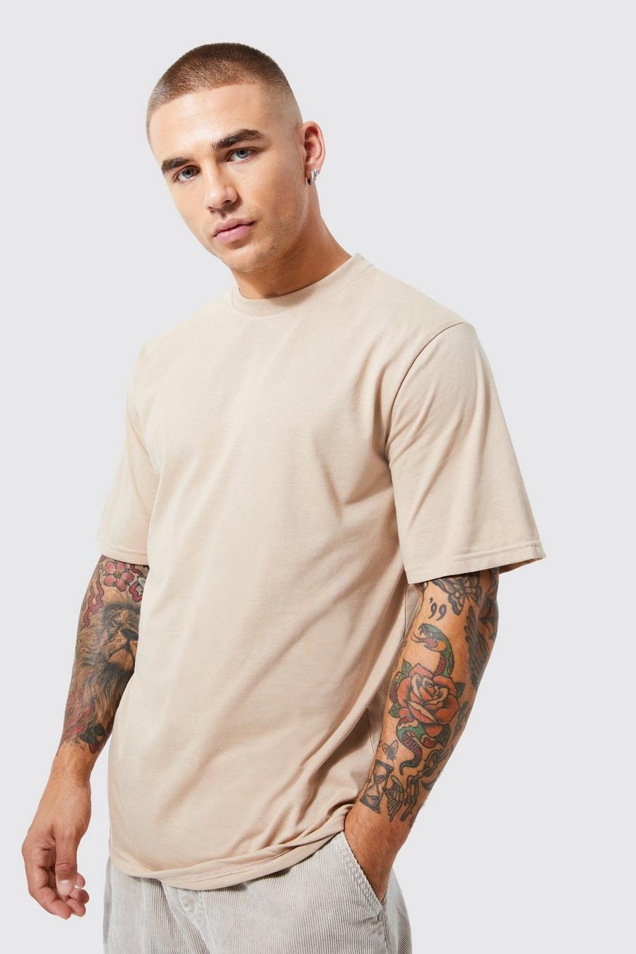 ASOS DESIGN oversized T-shirt in off-white with tattoo skull back print