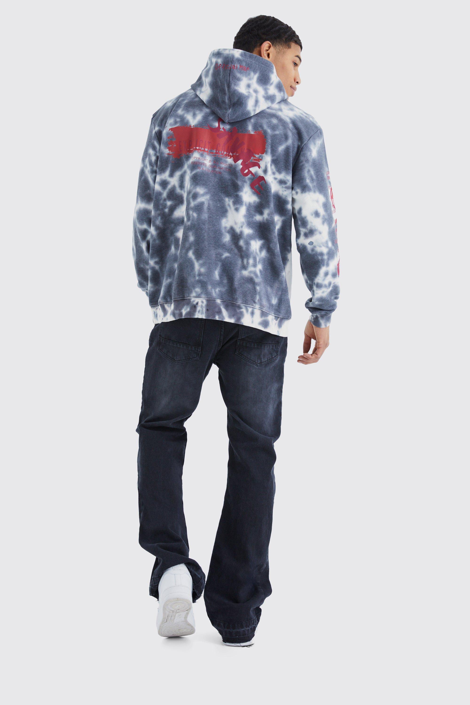 Oversized Official Graffiti Tie Dye Hoodie