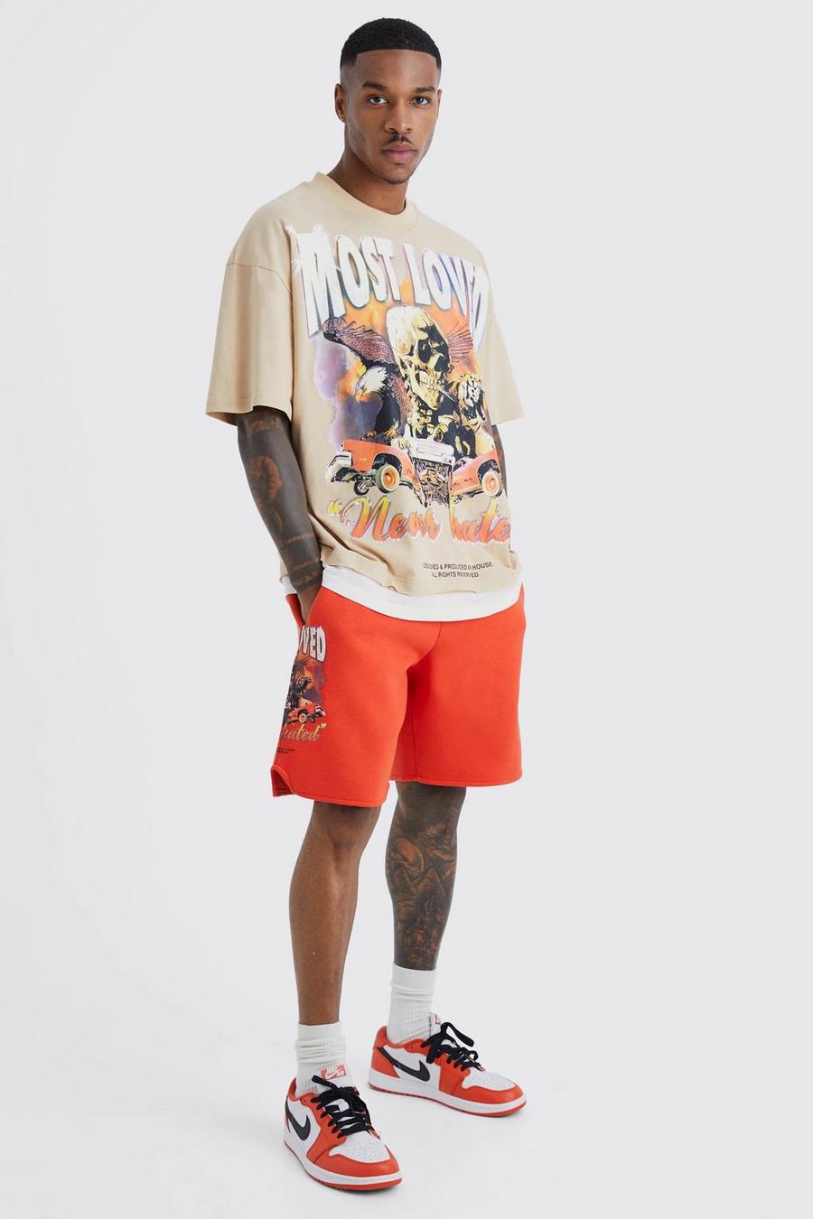 Men's Oversized Most Loved Faux Layer Graphic Set | Boohoo UK