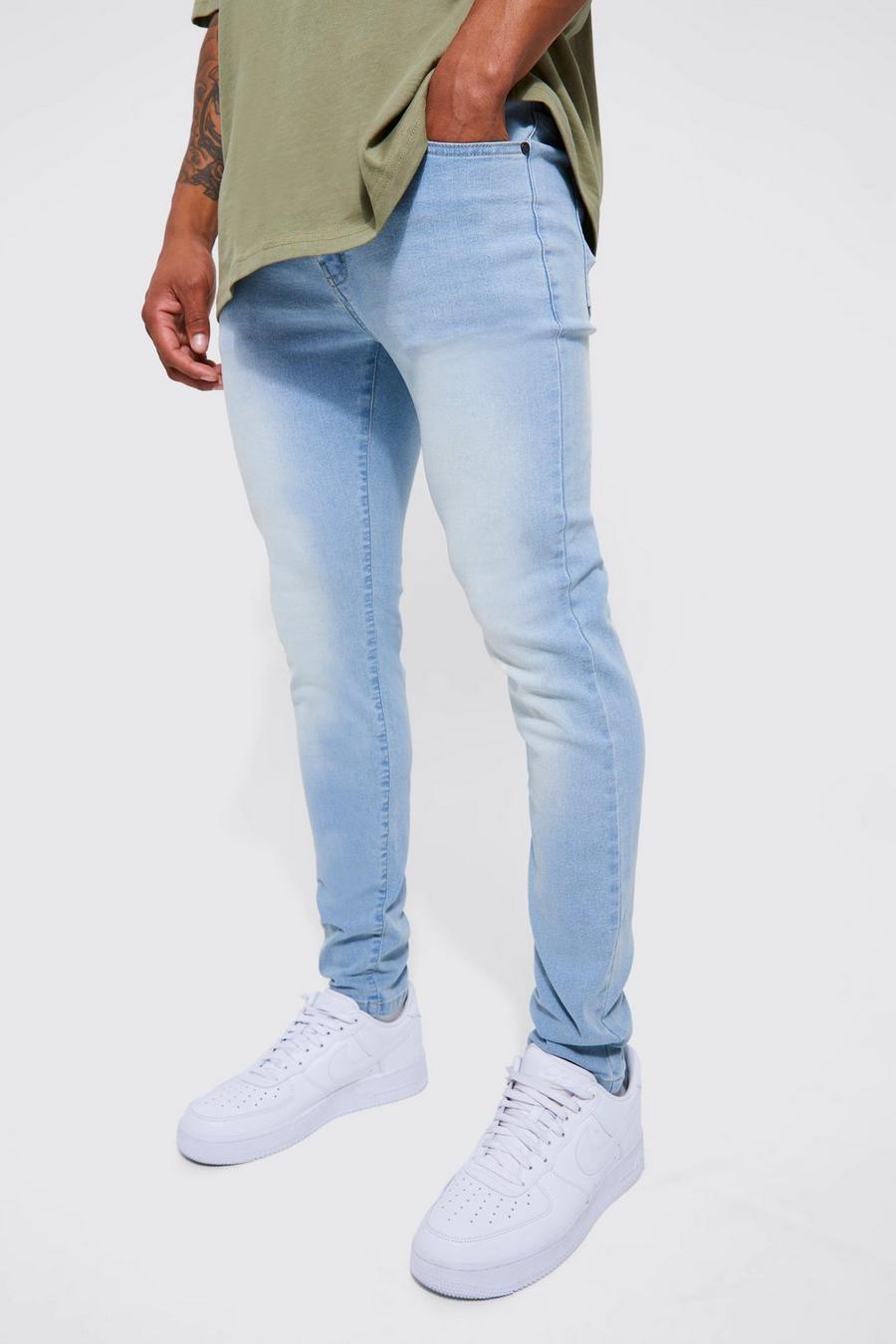 Ice blue Skinny jeans med stretch image number 1