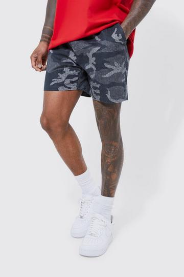 Elastic Waist Camo Comfort Short charcoal