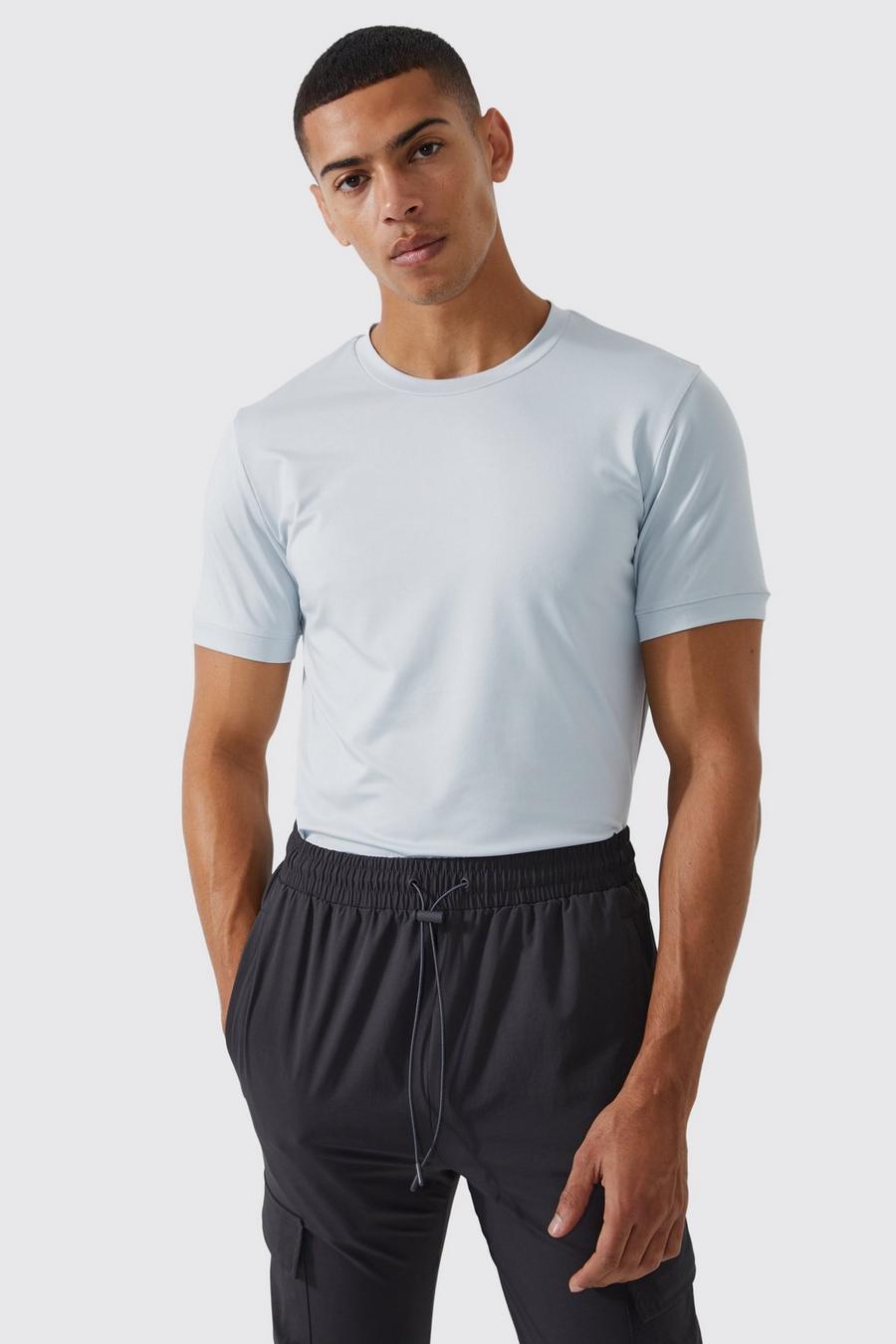 T-shirt da golf Man Active, Light grey grigio