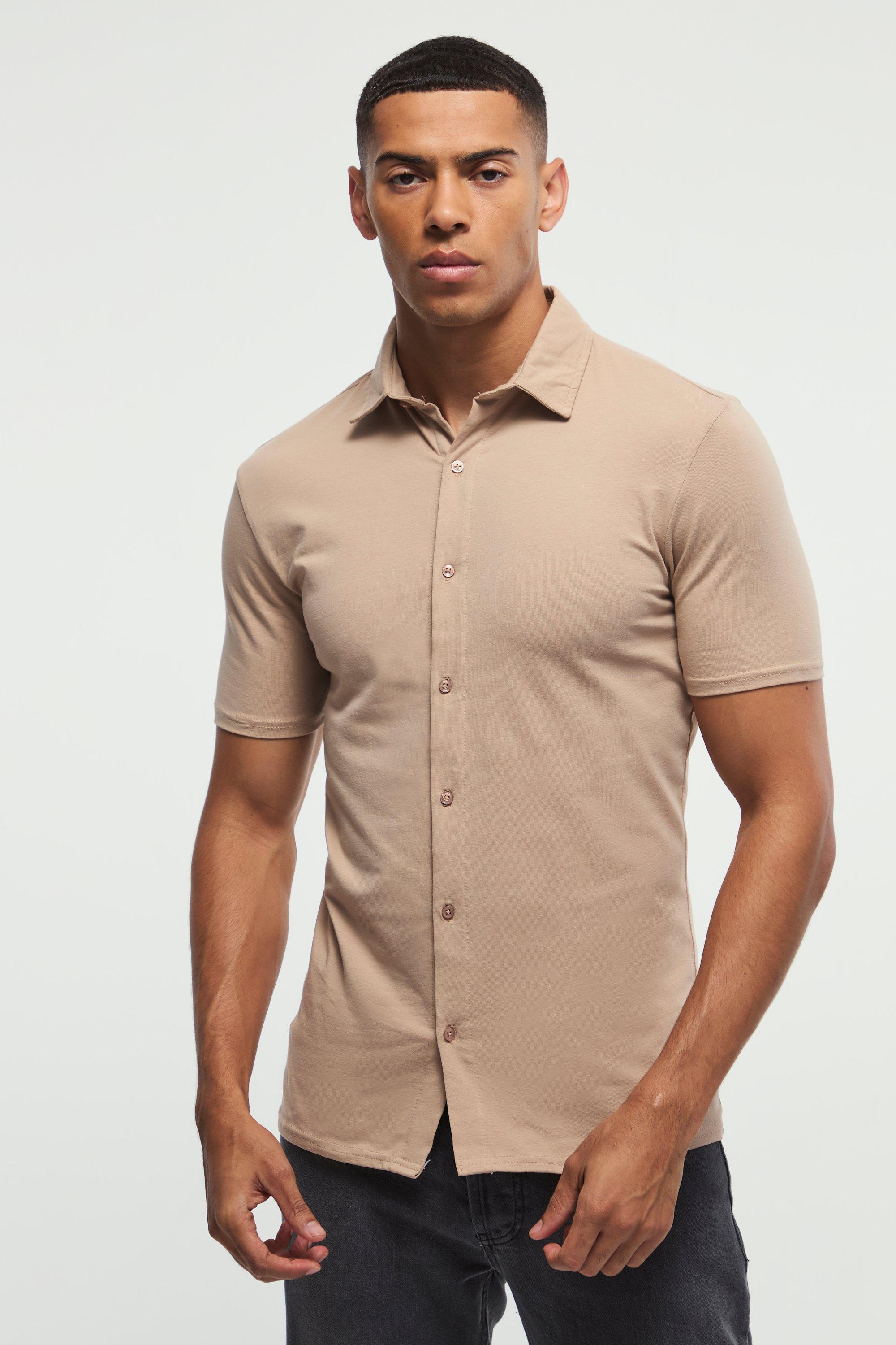 Smart Half Button Down Shirt | boohoo USA