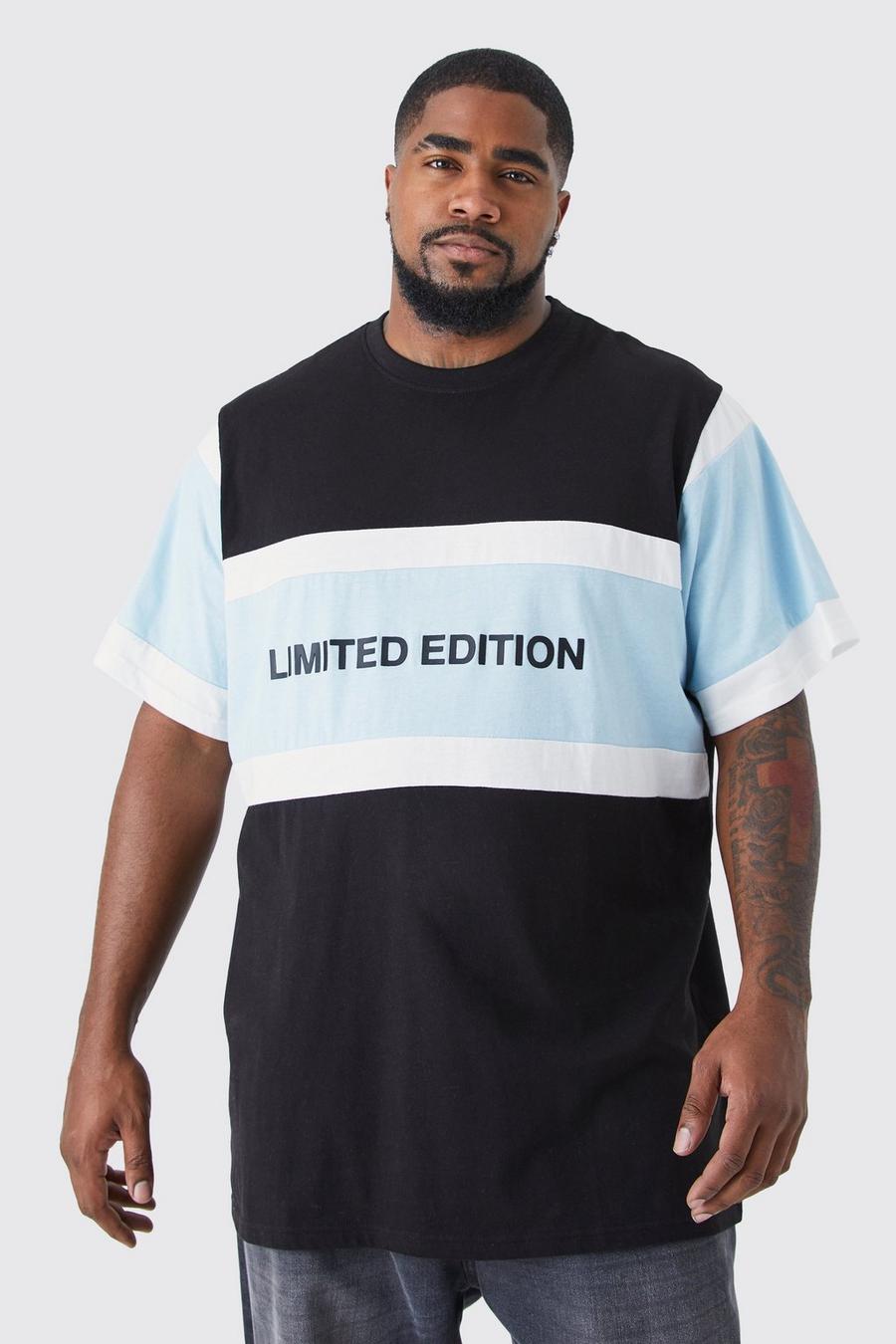Camiseta Plus larga Limited con colores en bloque, Black nero