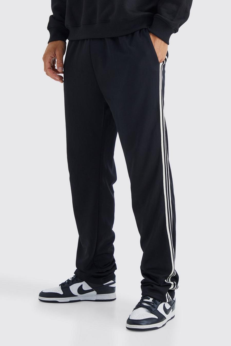 Black Tall Side Tape Tricot Jogger  image number 1