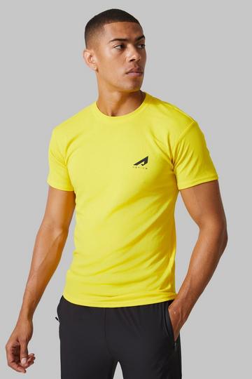 Yellow Active Slim Fit Perfomance T-shirt