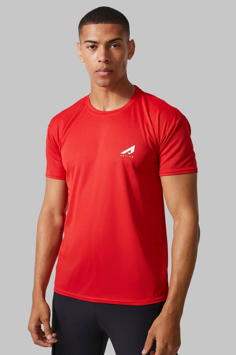 Red Active Slim Fit Perfomance T-shirt