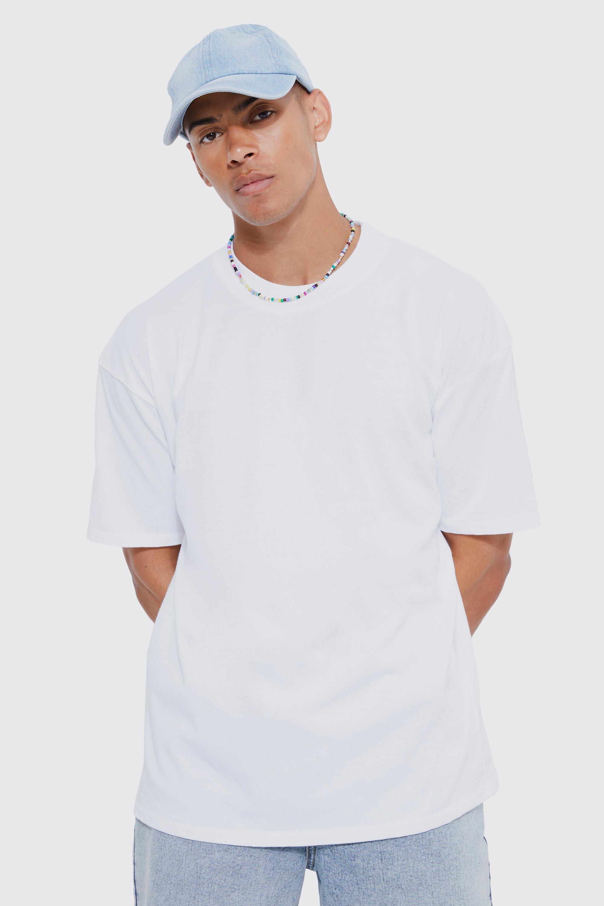 Oversized Extended Neck Homme Y2k T-shirt