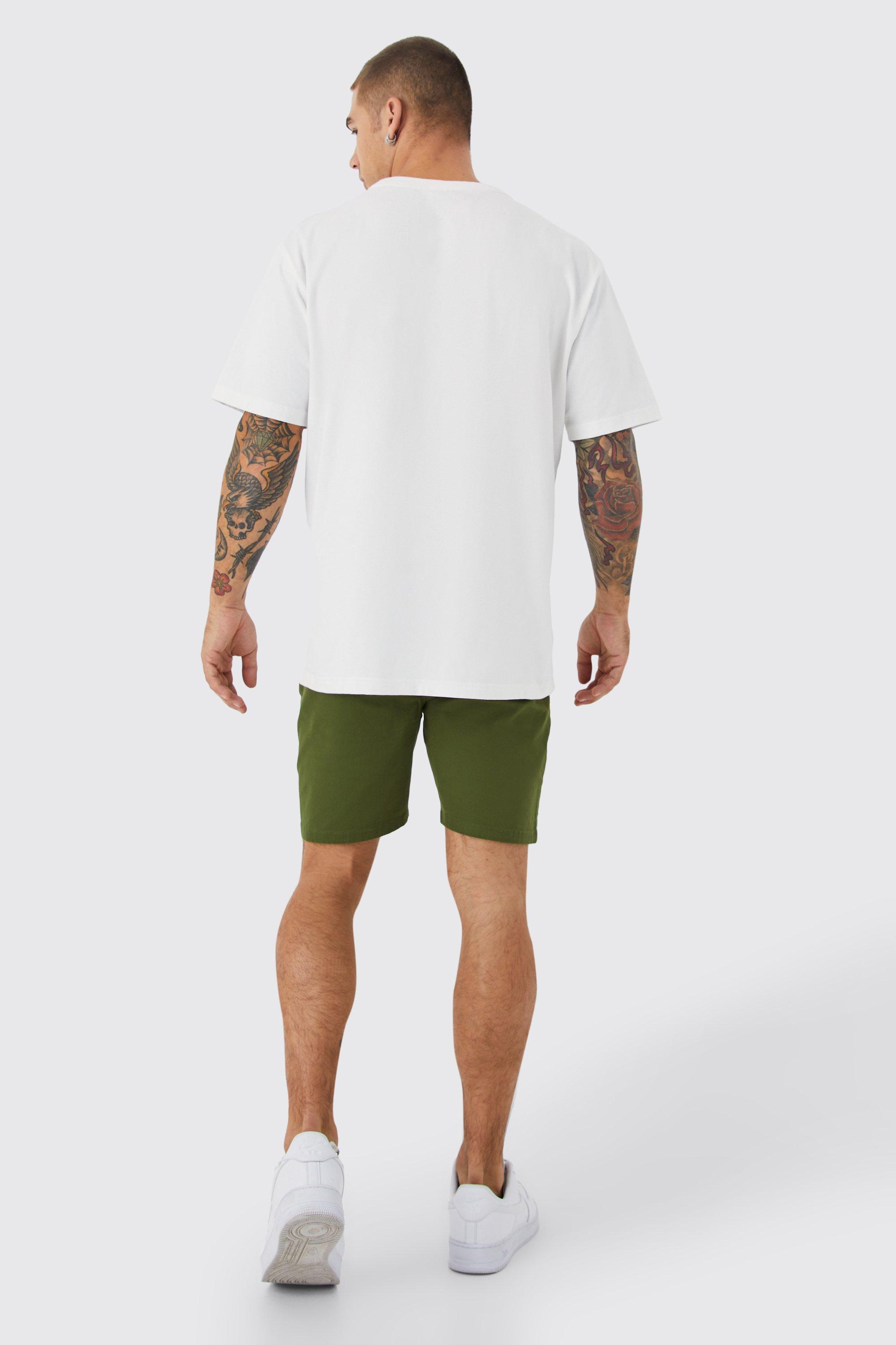 Stretch khaki store shorts mens