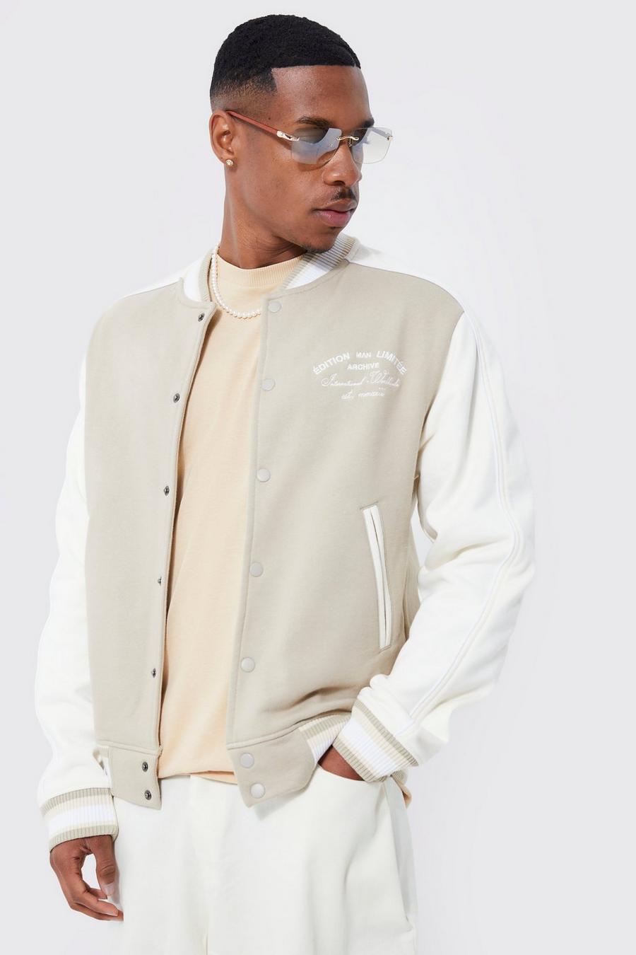 Stone beige Limited Edition Heavyweight Jersey Bomber 