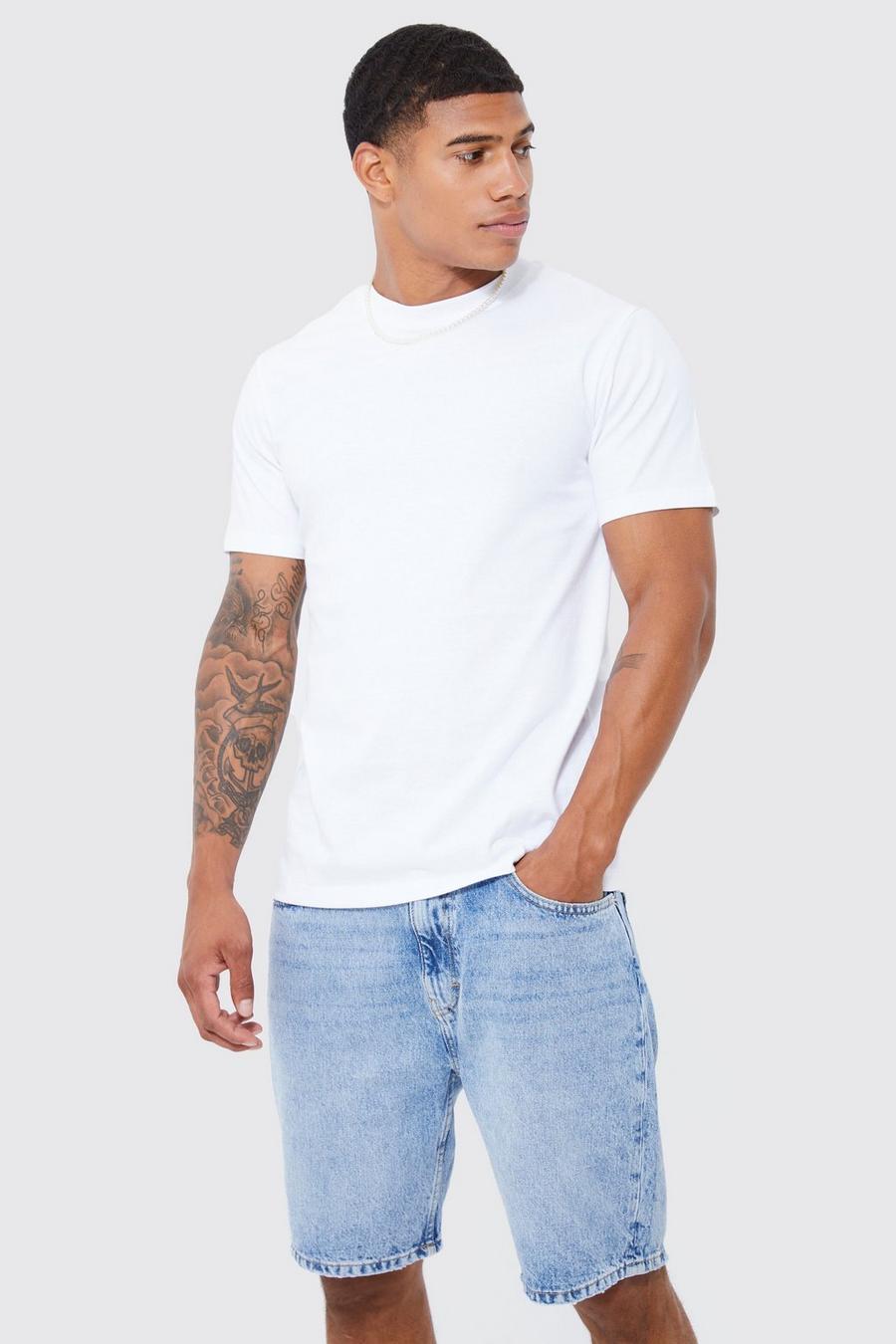 White weiß Slim Fit T-shirt