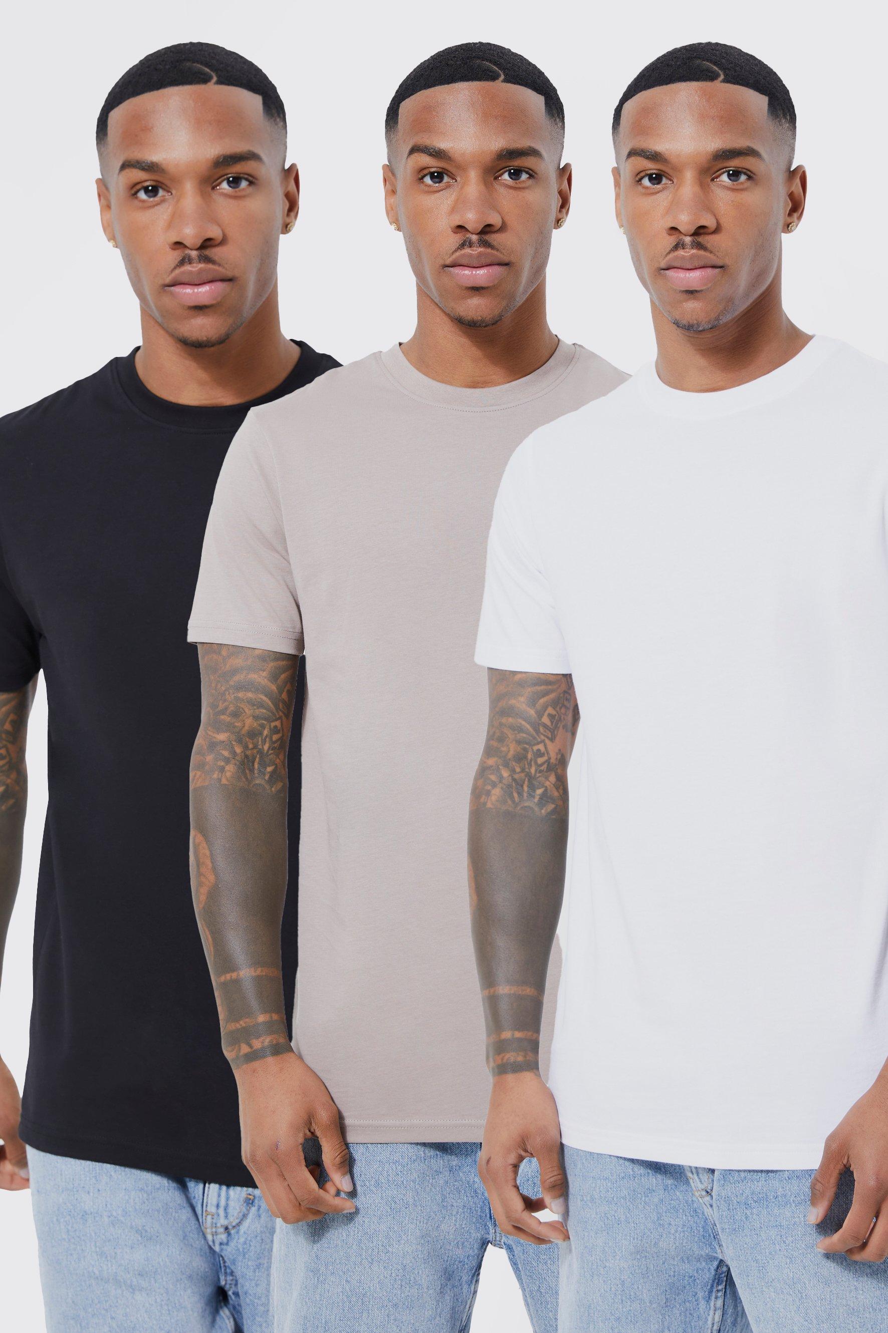 mens plain fitted t shirts