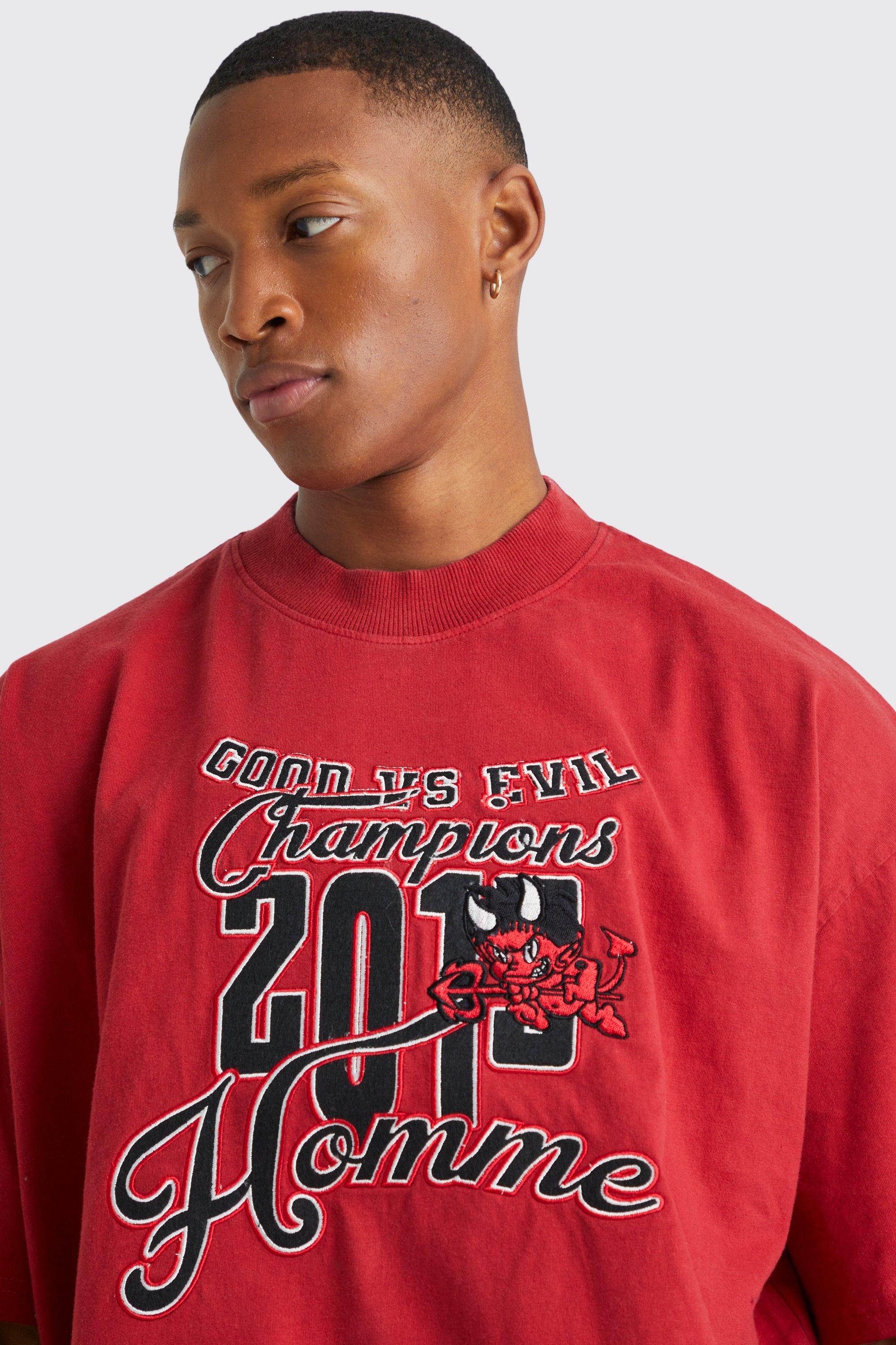 T shirt champion homme rouge on sale