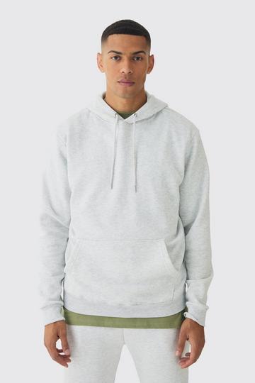 Basic Over The Head Hoodie grey marl