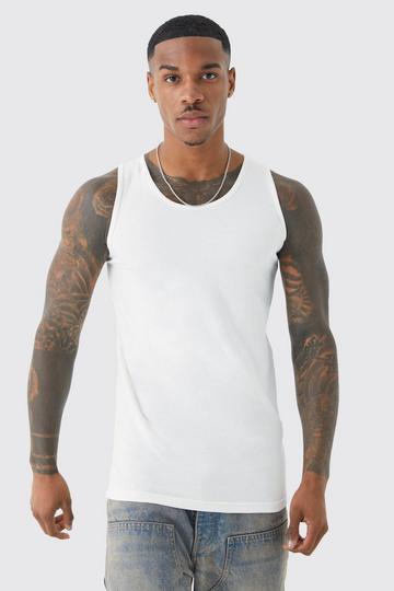 Basic Muscle Fit Vest white