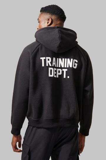 Black Man Active Training Dept Boxy Hoodie